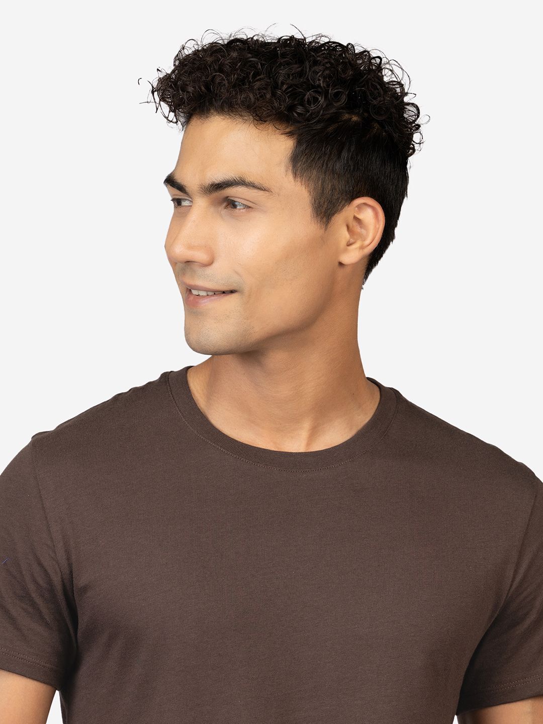 Decathlon Domyos - Men Brown 100 Sportee Softness Gym T-Shirt