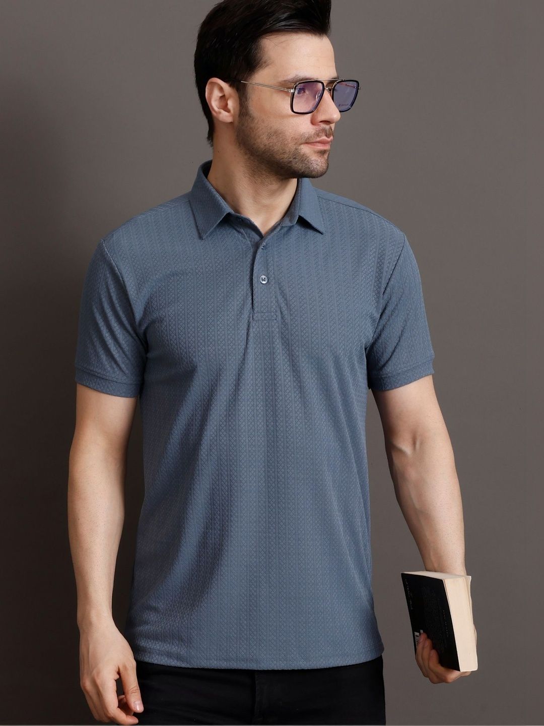HERE&NOW Men Polo Collar T-shirt