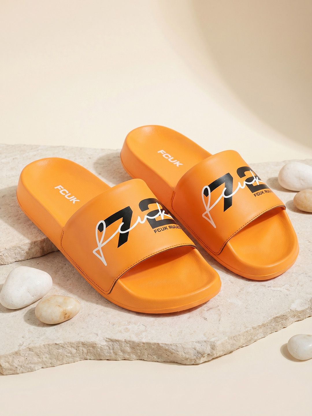 FCUK Men Printed Sliders