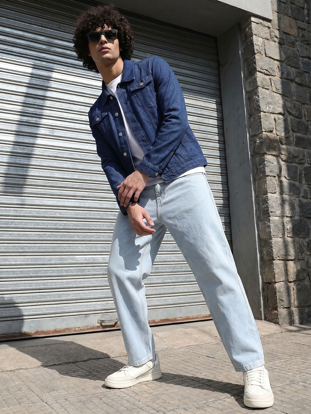 The Roadster Lifestyle Co Denim Spread Collar Denim Jacket