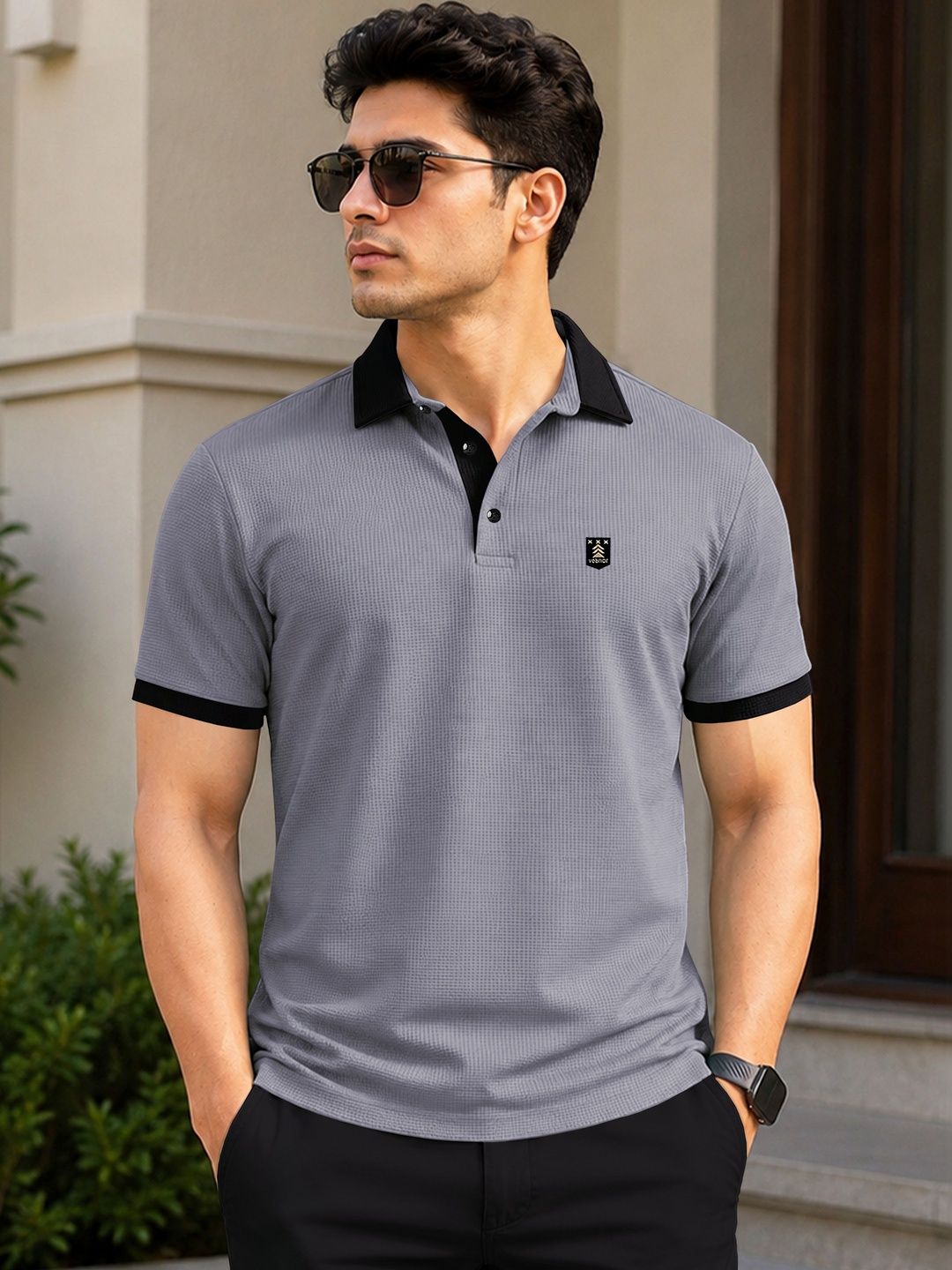 VeBNoR Polo Collar Short Sleeves T-shirt