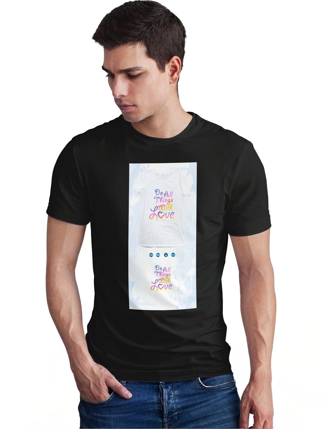 Seekbuylove Men Typography Printed Bio Finish T-shirt