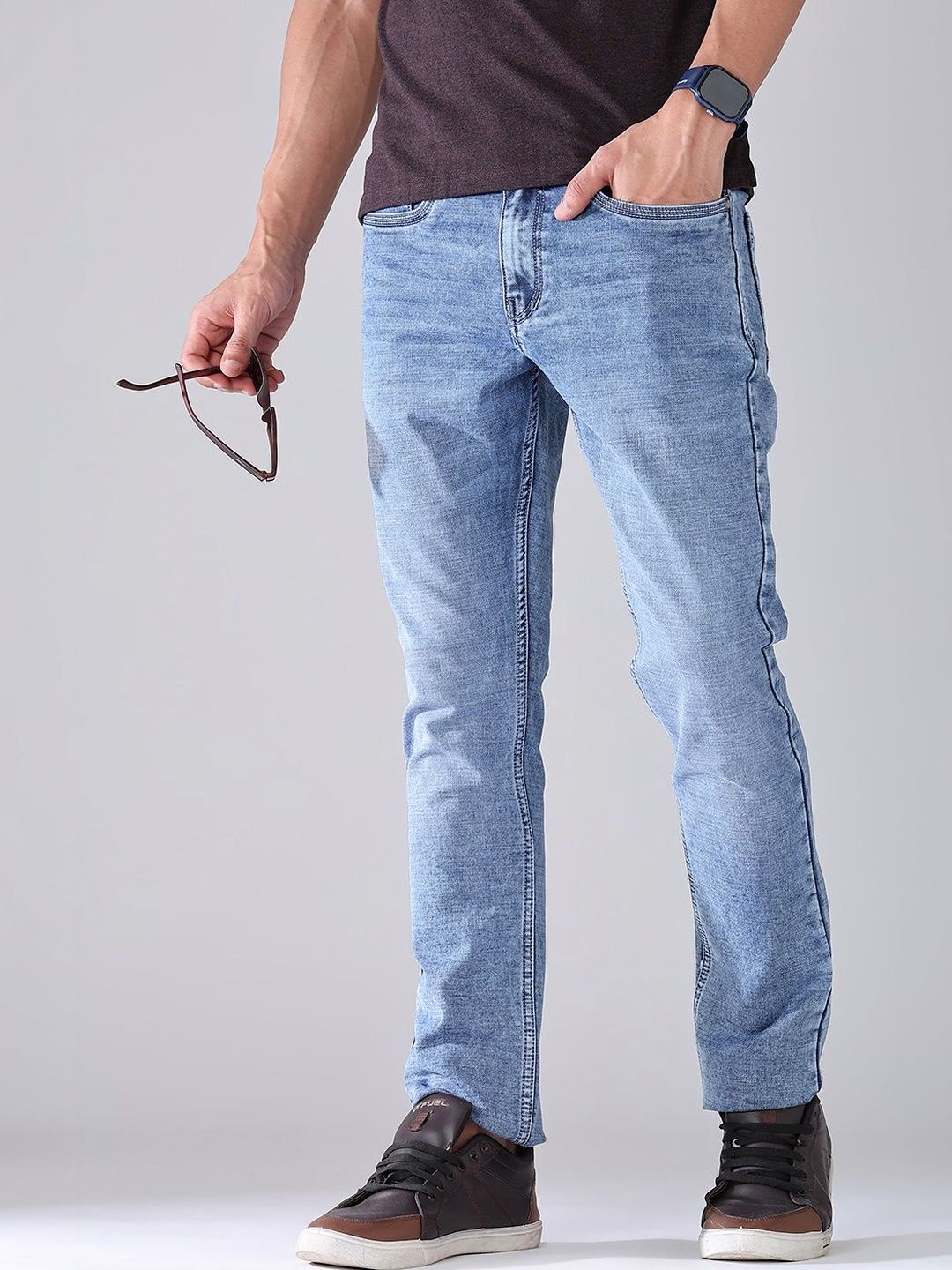 V-Mart Men Slim Fit Mid-Rise Stretchable Jeans