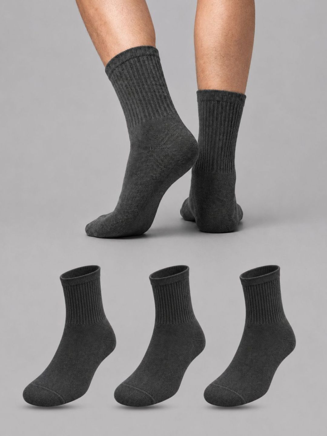 Sockscarving Men Pack of 3 Cotton Ankle Length Socks