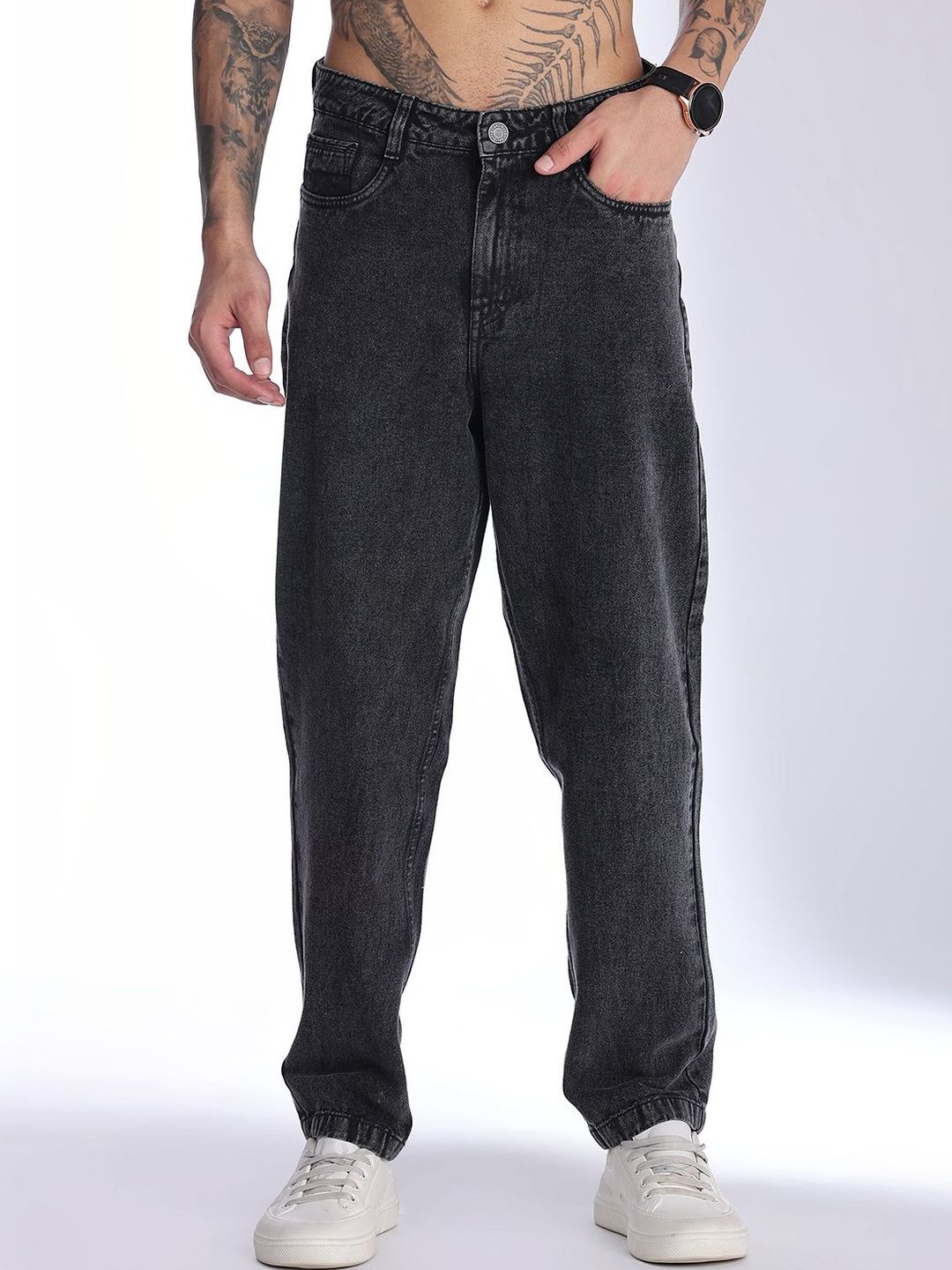 LIMEROAD Men Regular Fit Mid-Rise Stretchable Jeans