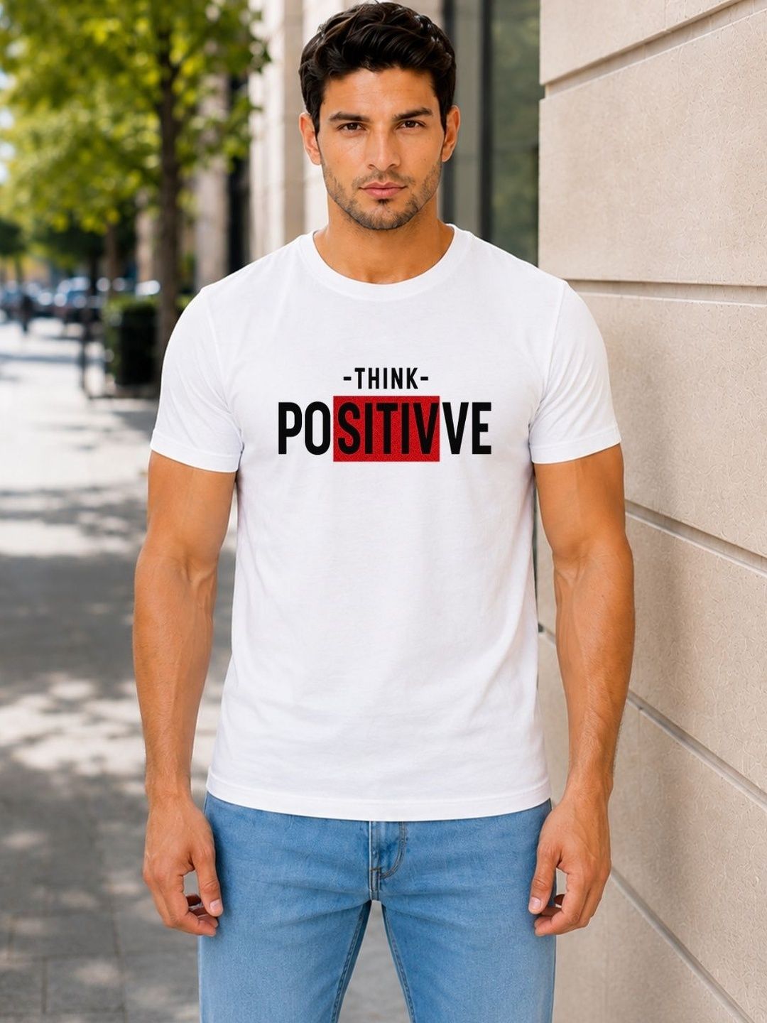 BARRIOS Men Typography Printed T-shirt