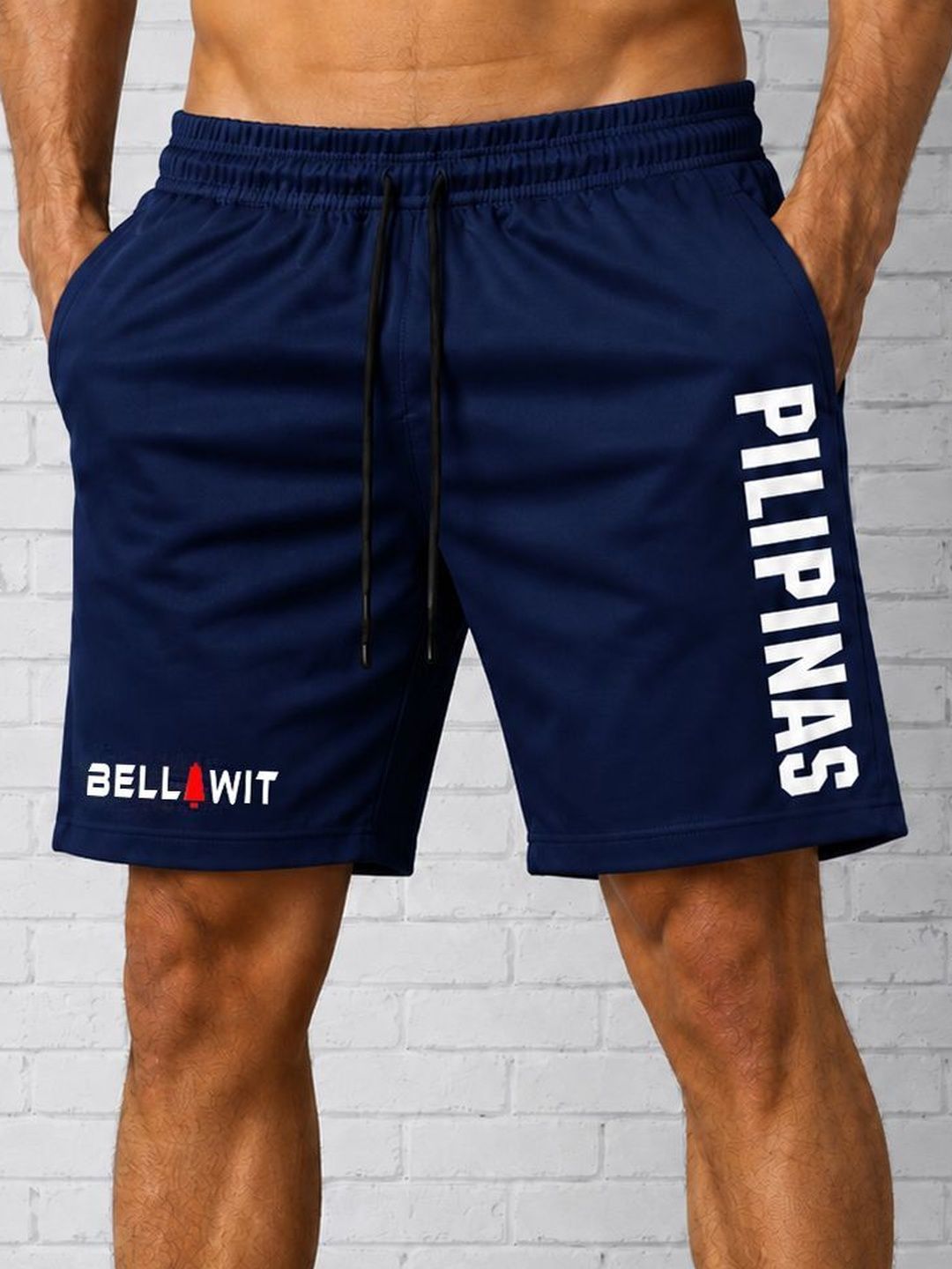 Bellwit Men Typography Training or Gym Sports Shorts