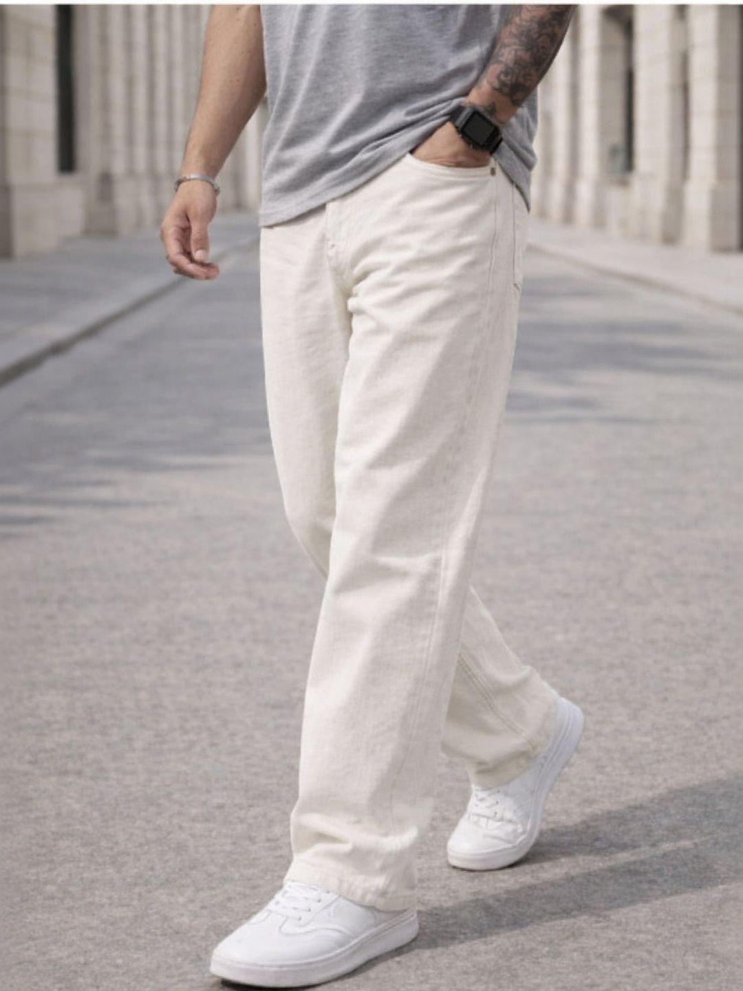 BREXX Men Jean Straight Fit Mid-Rise Stretchable Jeans