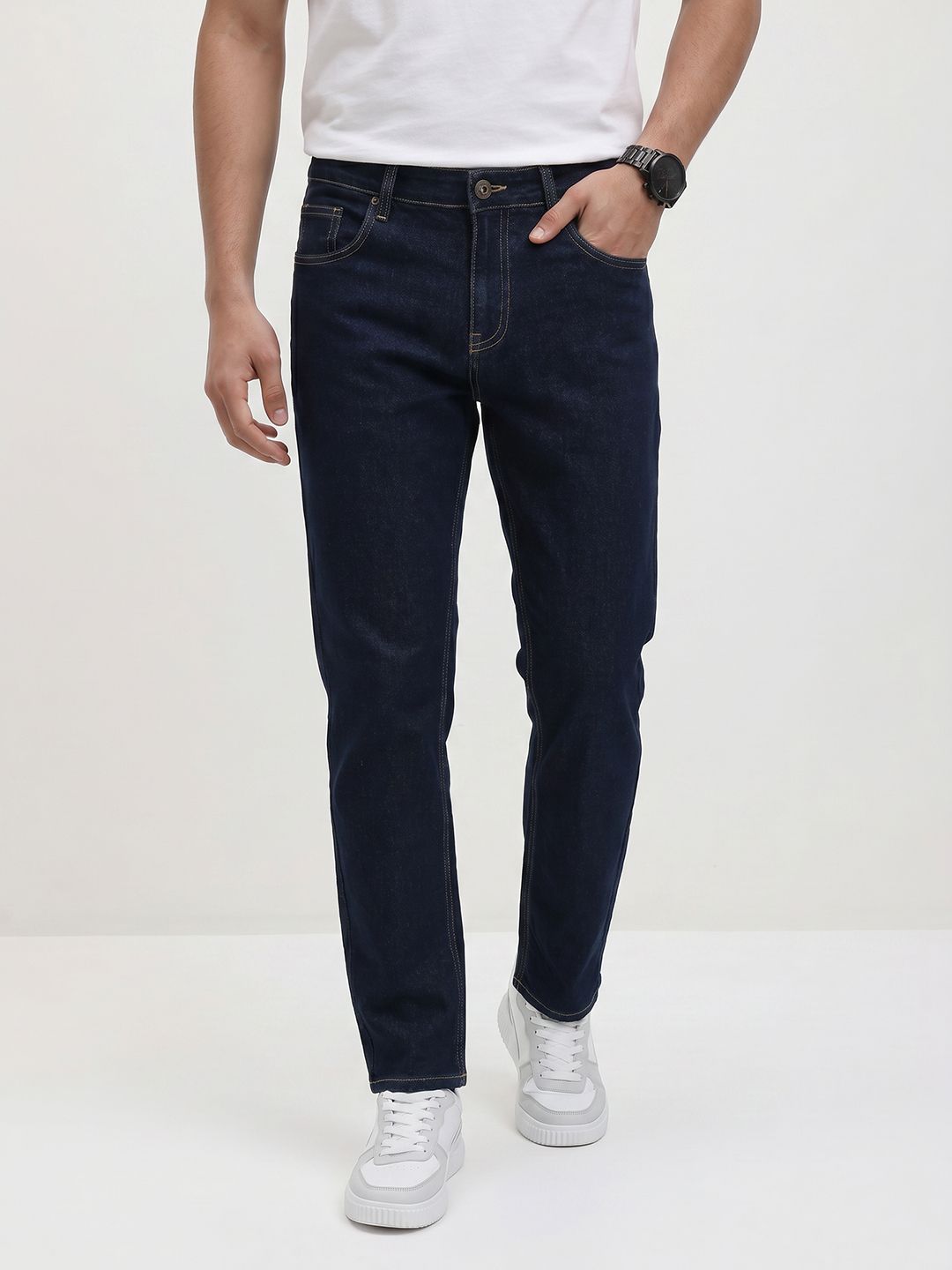 The Roadster Life Co. Men Slim Fit Mid-Rise Stretchable Jeans