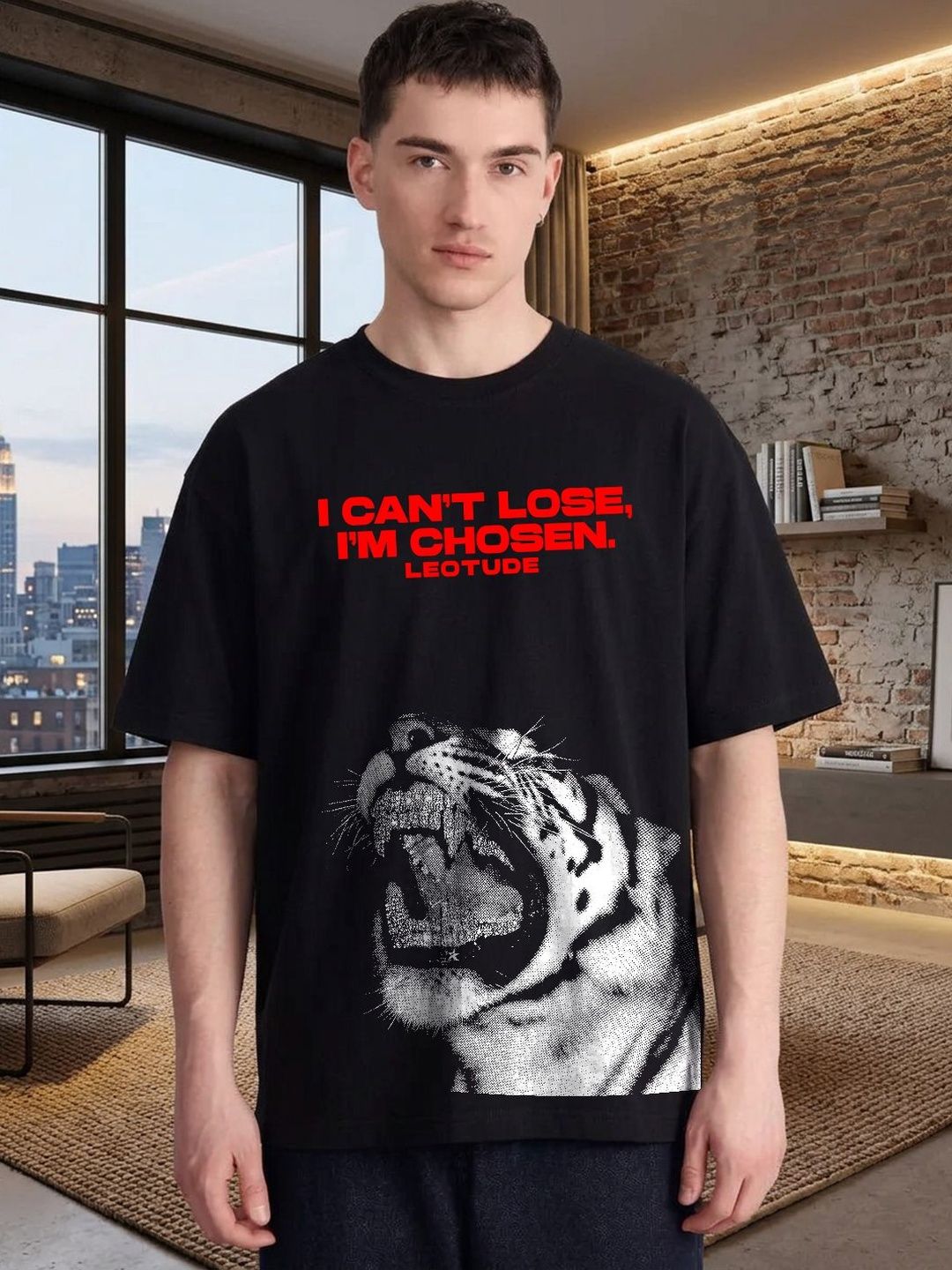 JUST ROAR Men Printed T-shirt
