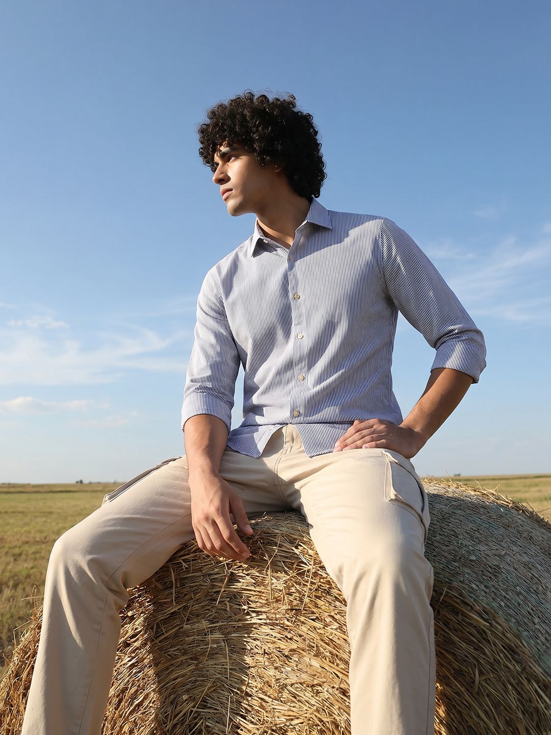 The Roadster Life Co. Vertical Striped Casual Shirt