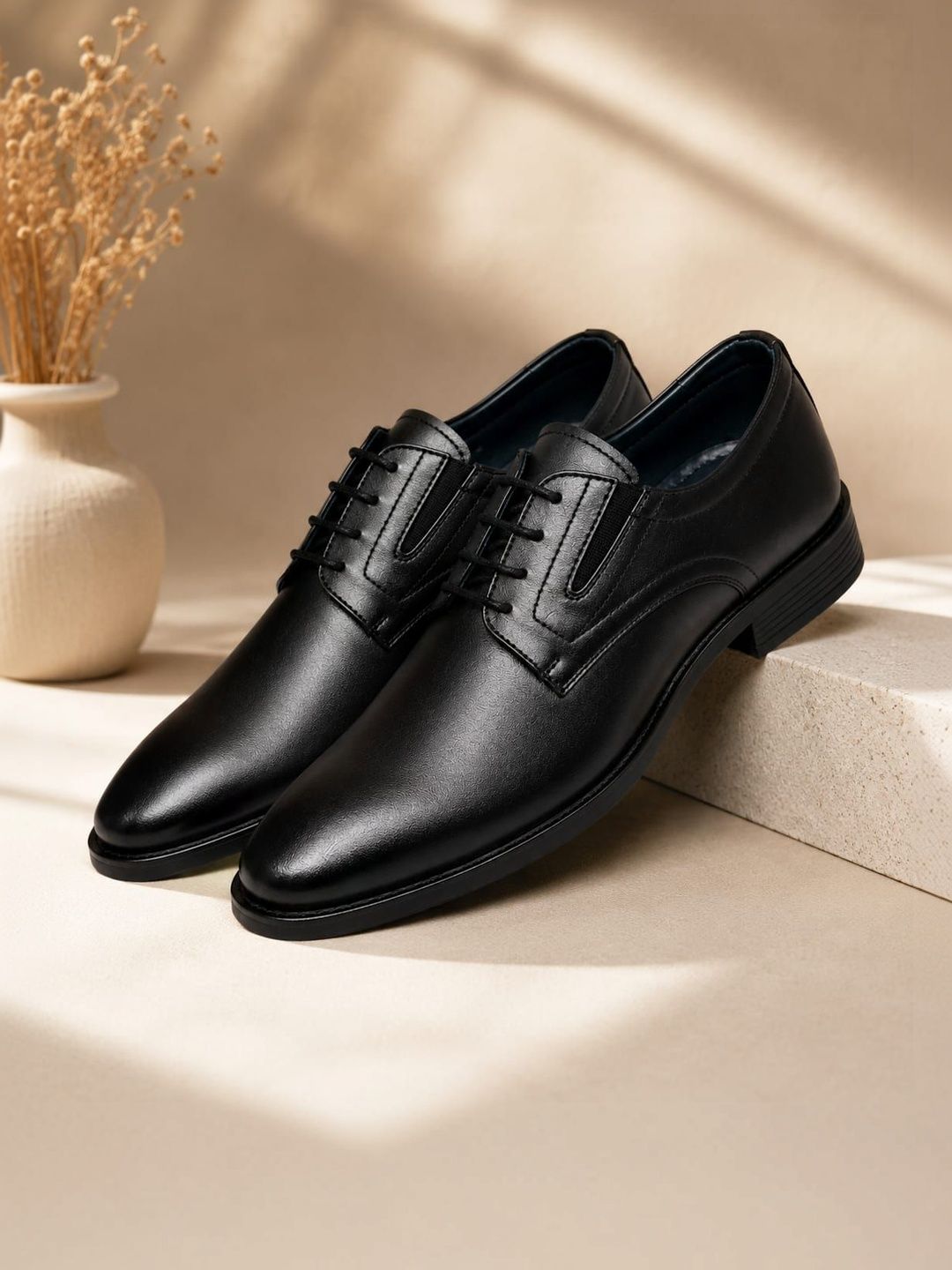 House of Pataudi Men Pointed-Toe Formal Derbys