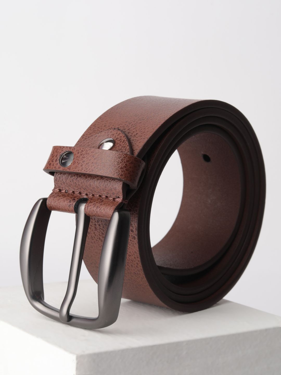 Van Heusen Men Textured Leather Formal Belt