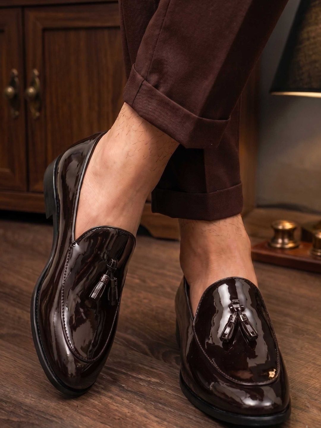 HERE&NOW Men Round Toe Formal Loafers