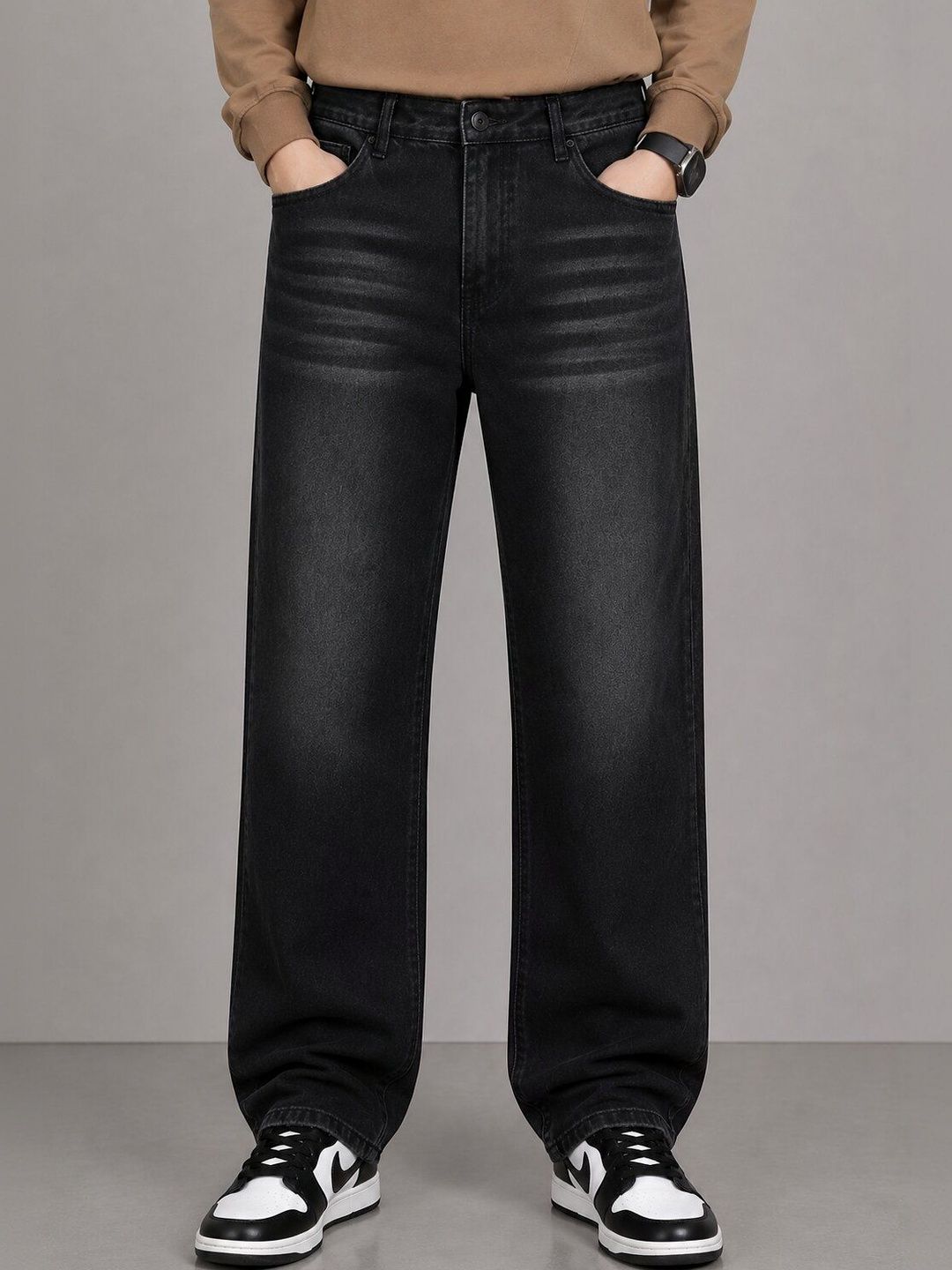 R.Code by The Roadster Life Co. Men Comfort Relaxed Fit Mid-Rise Jeans