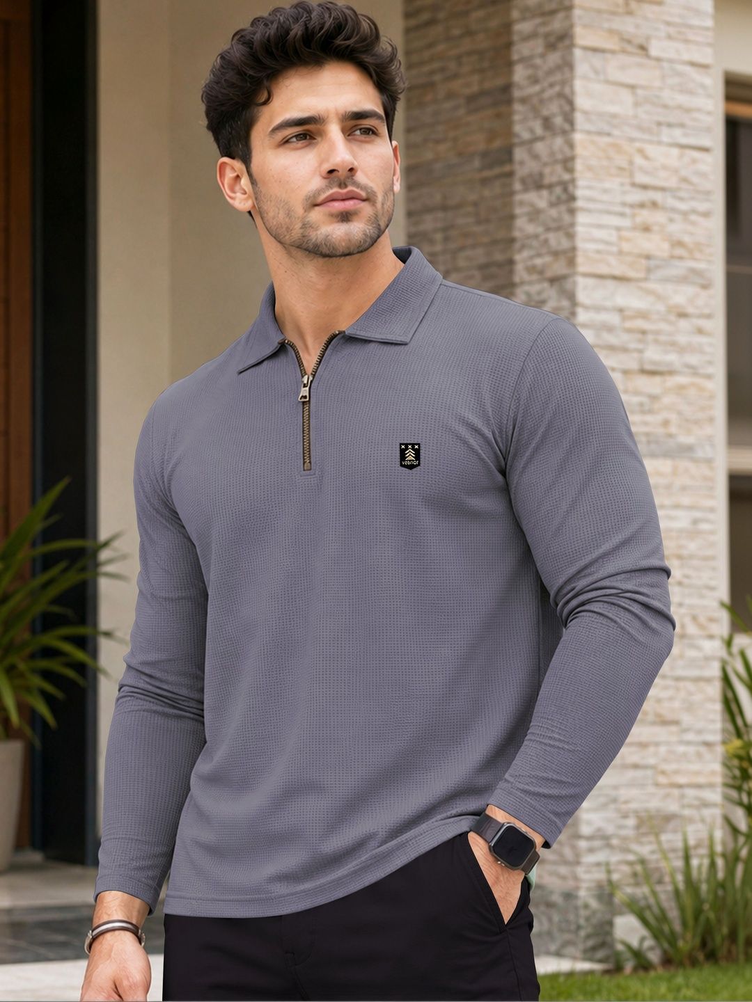 VeBNoR Polo Collar Cotton T-shirt