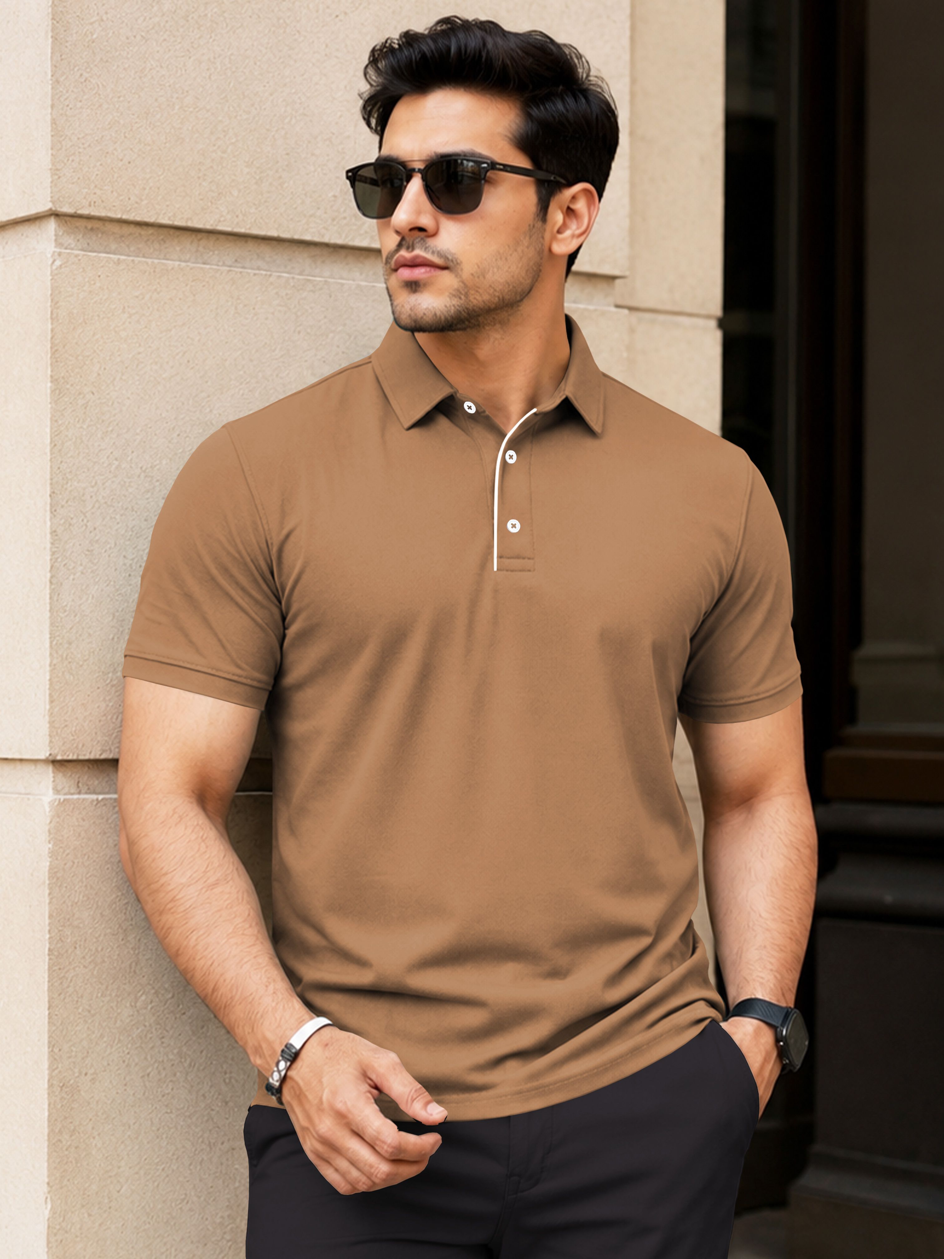 VeBNoR Polo Collar Regular Fit T-Shirt