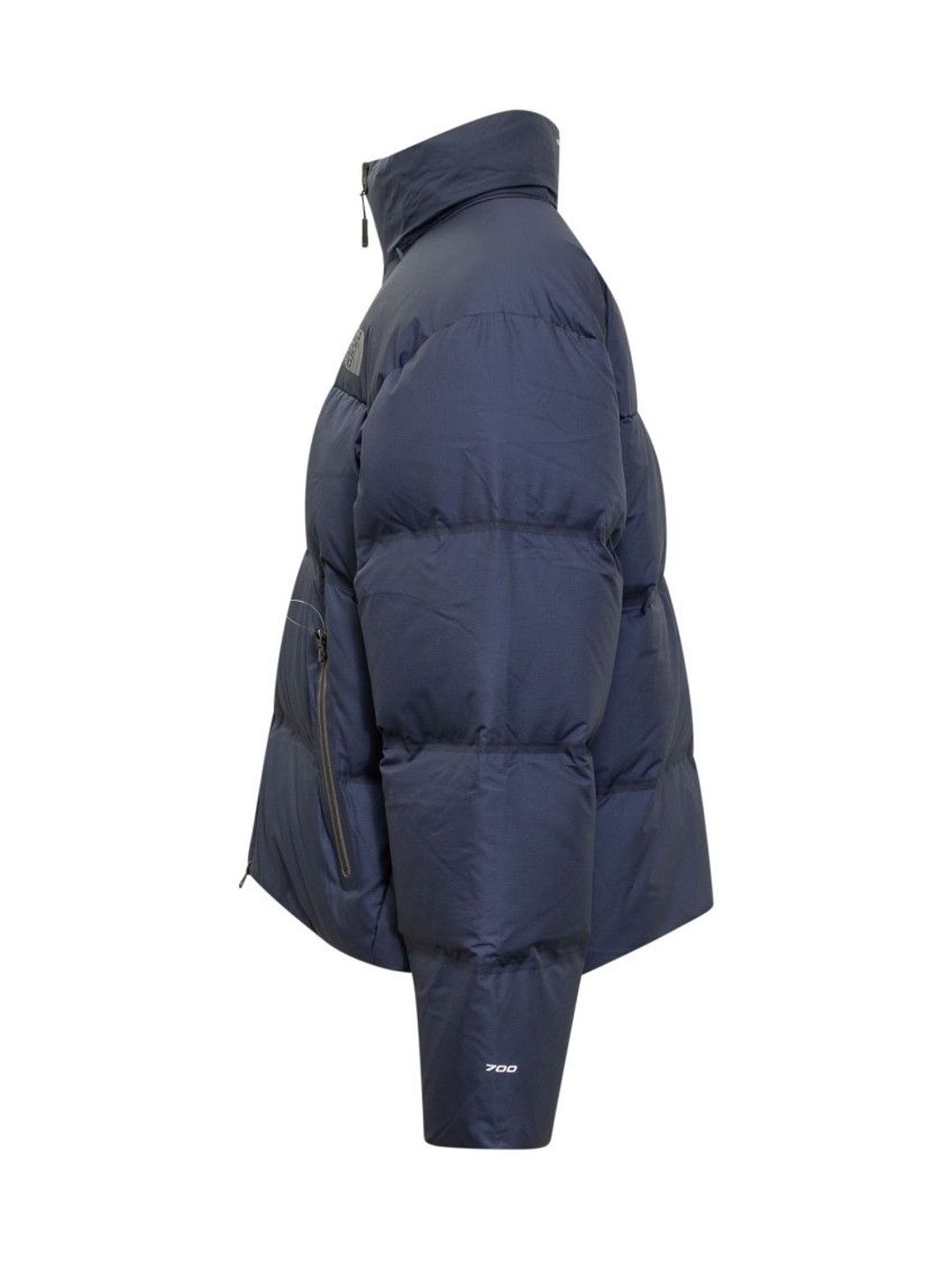 The North Face Navy Blue Logo Mock Collar Jacket