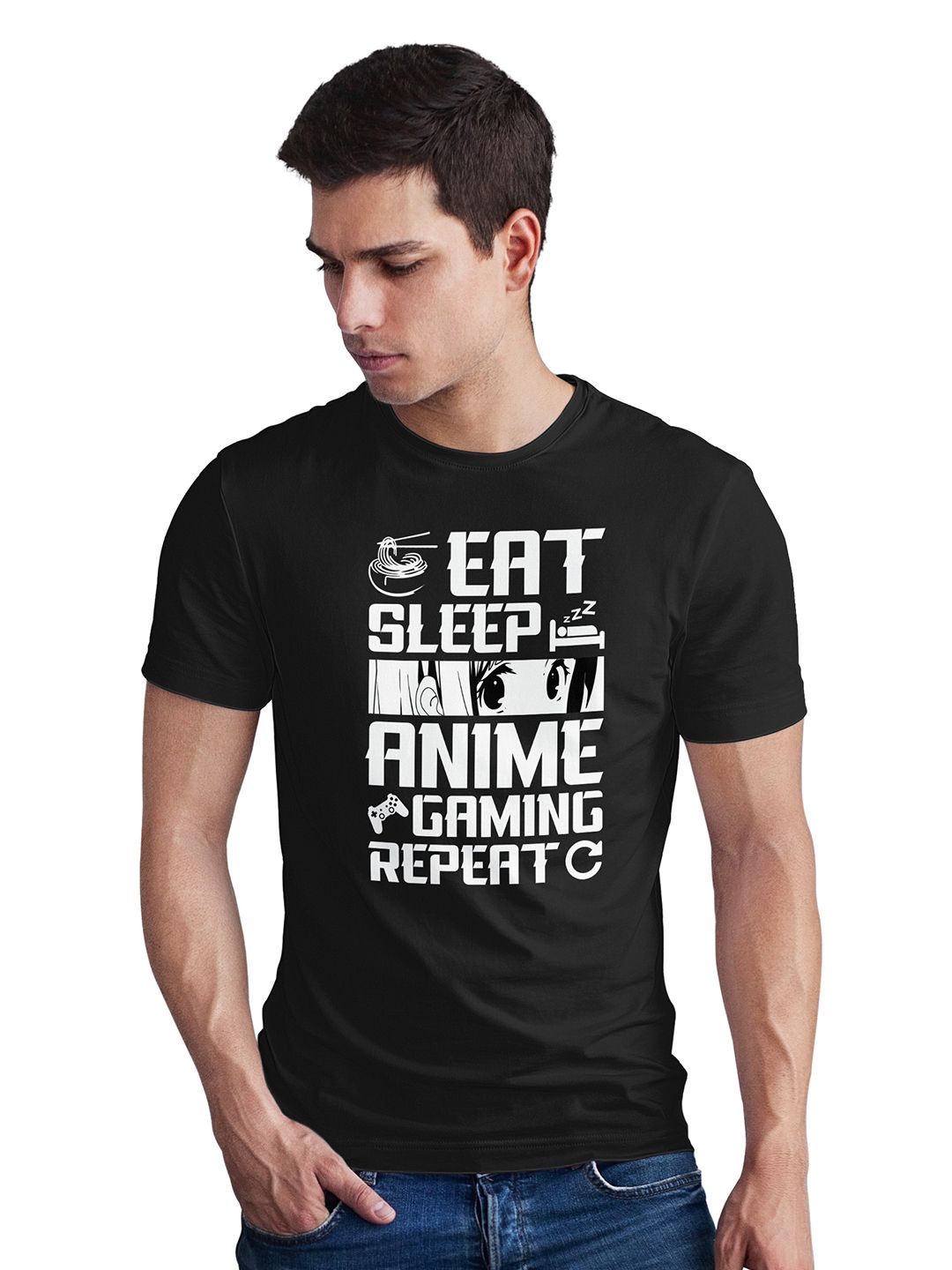 Seekbuylove Men Printed Bio Finish T-shirt