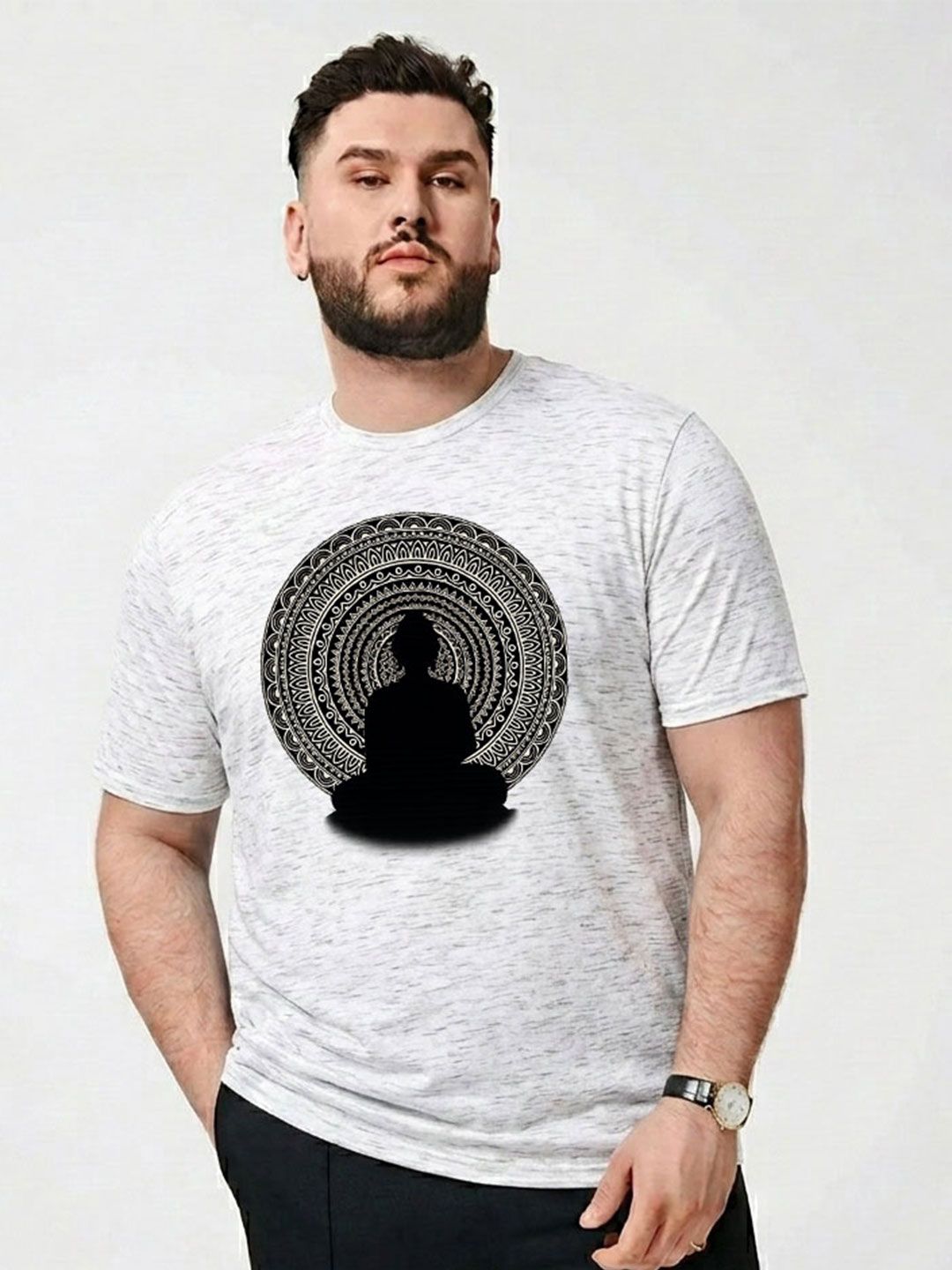 Moda Rapido Men Printed Round Neck Cotton T-shirt