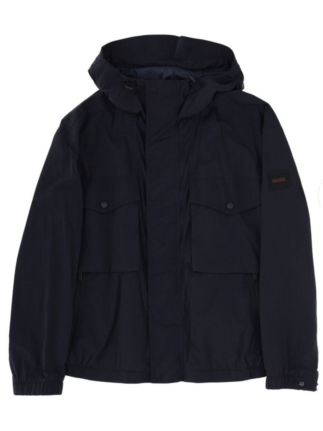 Hugo Boss Dark Blue Solid Hood Jacket
