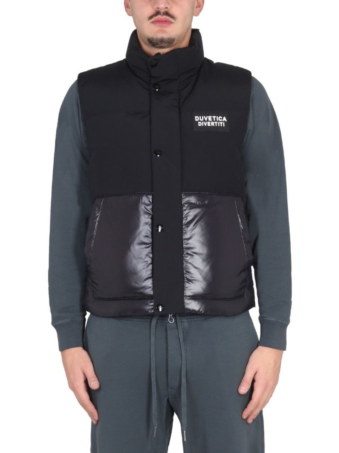Duvetica Black Mock Collar Jackets