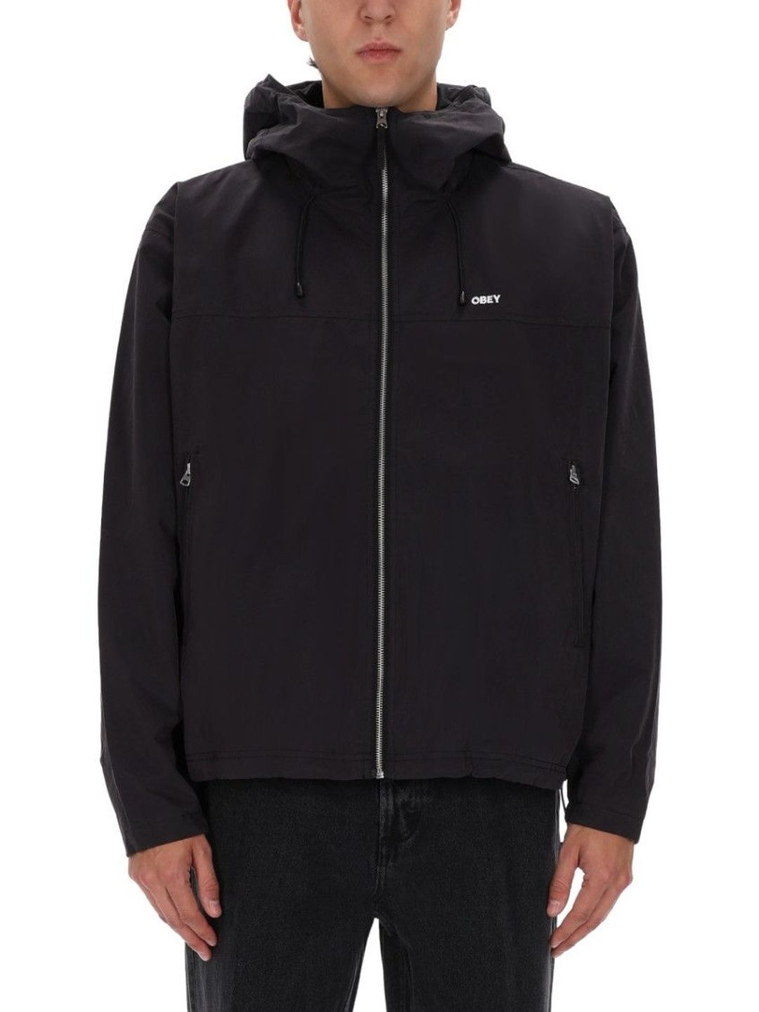 Obey Black Solid Hood Jacket