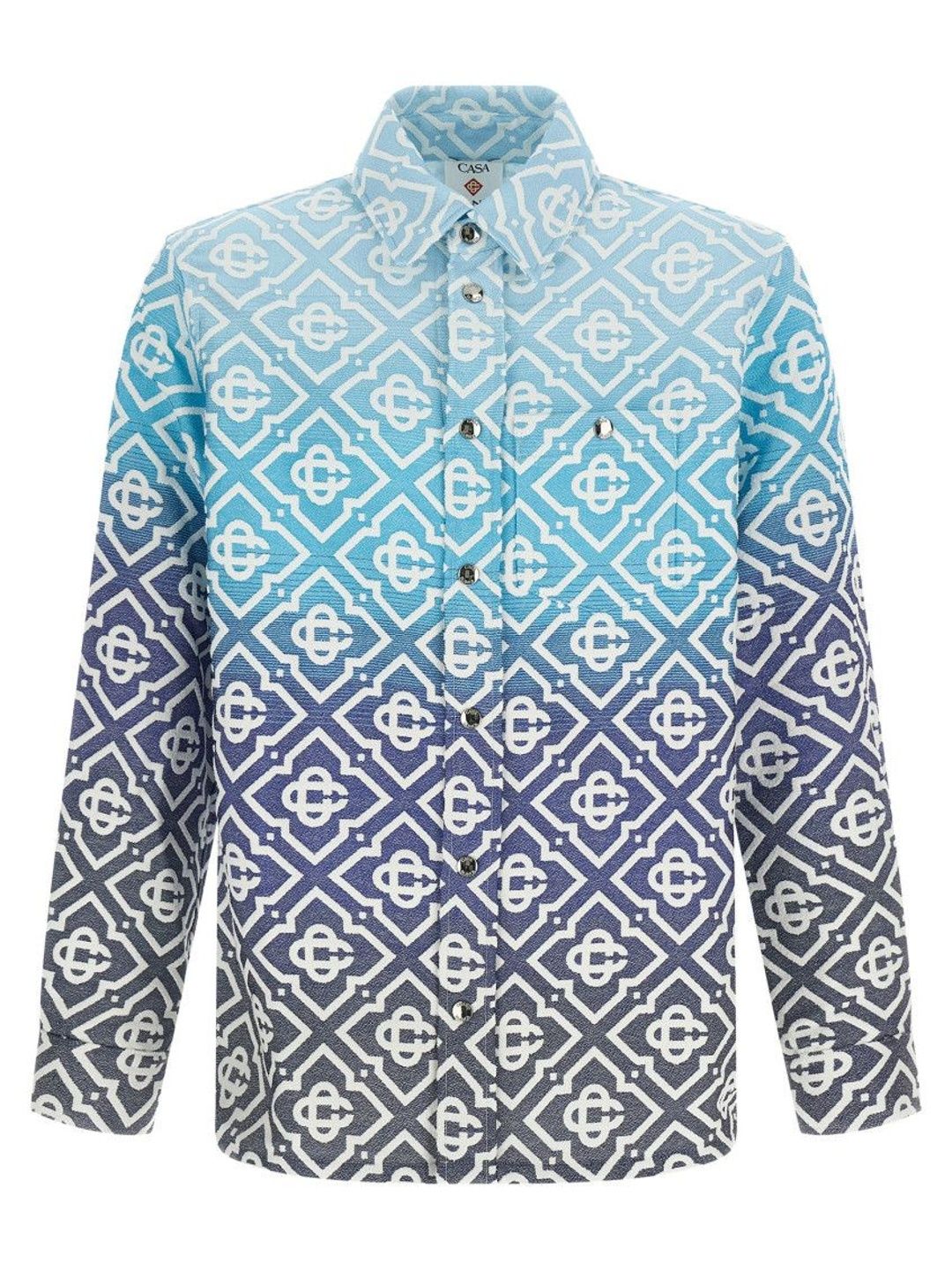 Casablanca Blue Jacquard Shirt Collar Jacket