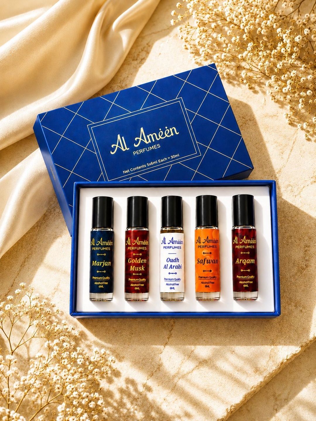 Al Ameen Perfumes Set Of 5 Roll-On Attars - 6 ml