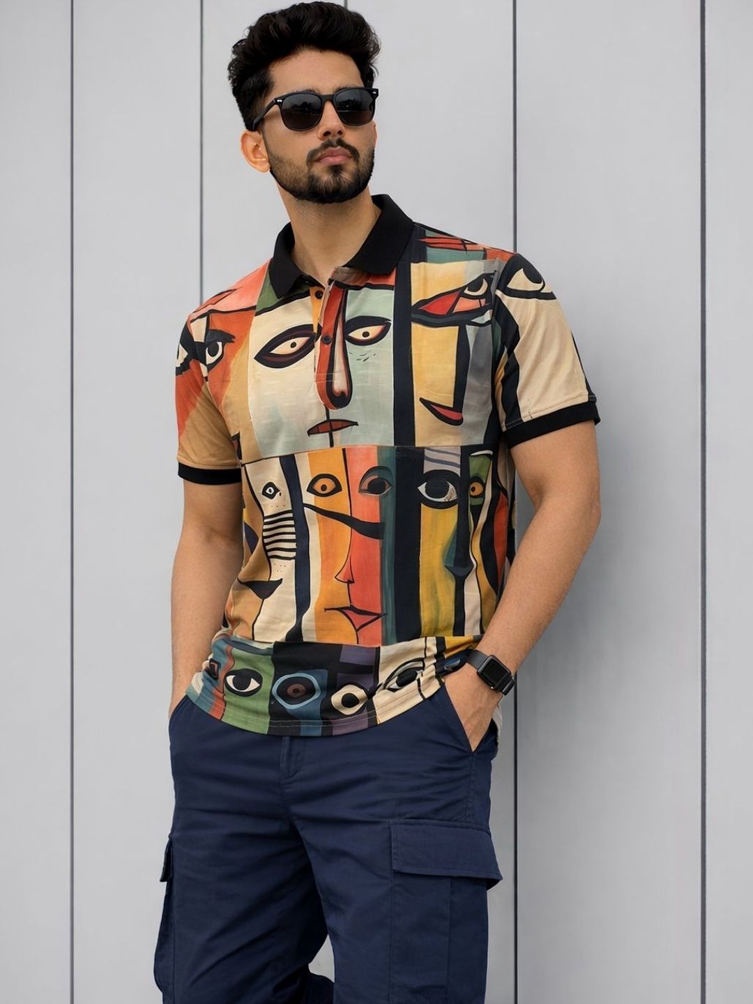 Tshirts Buddy Men Printed Polo Collar T-shirt