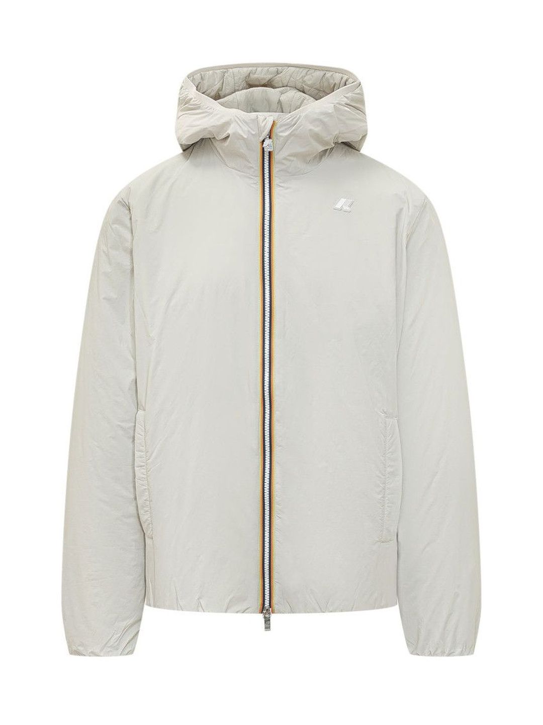 K-Way Beige Solid Hood Jacket