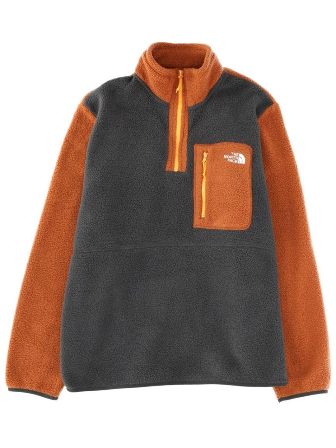 The North Face Grey Orange Mock Collar Jacket