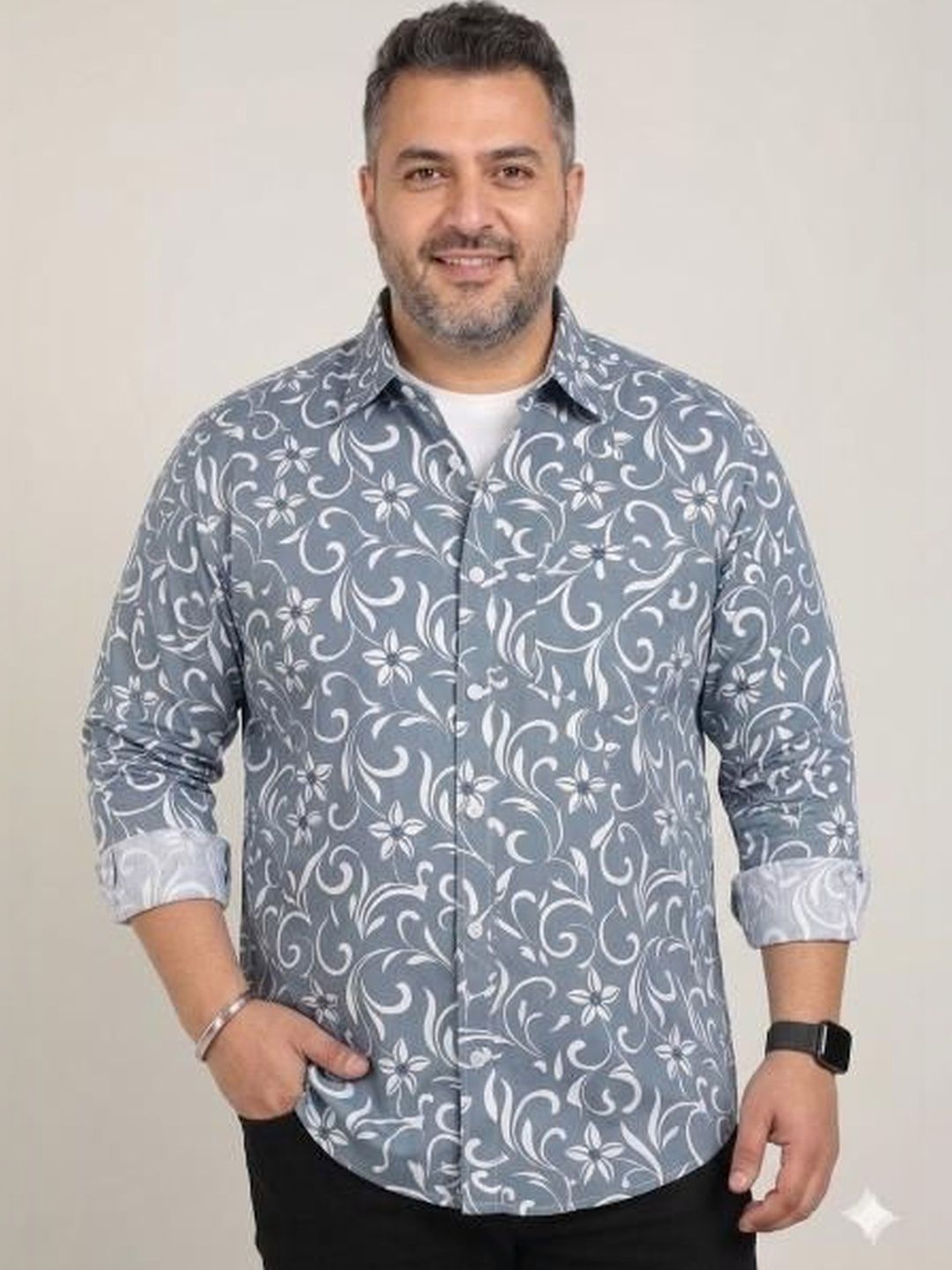METRONAUT PLUS Men Classic Floral Printed Casual Shirt