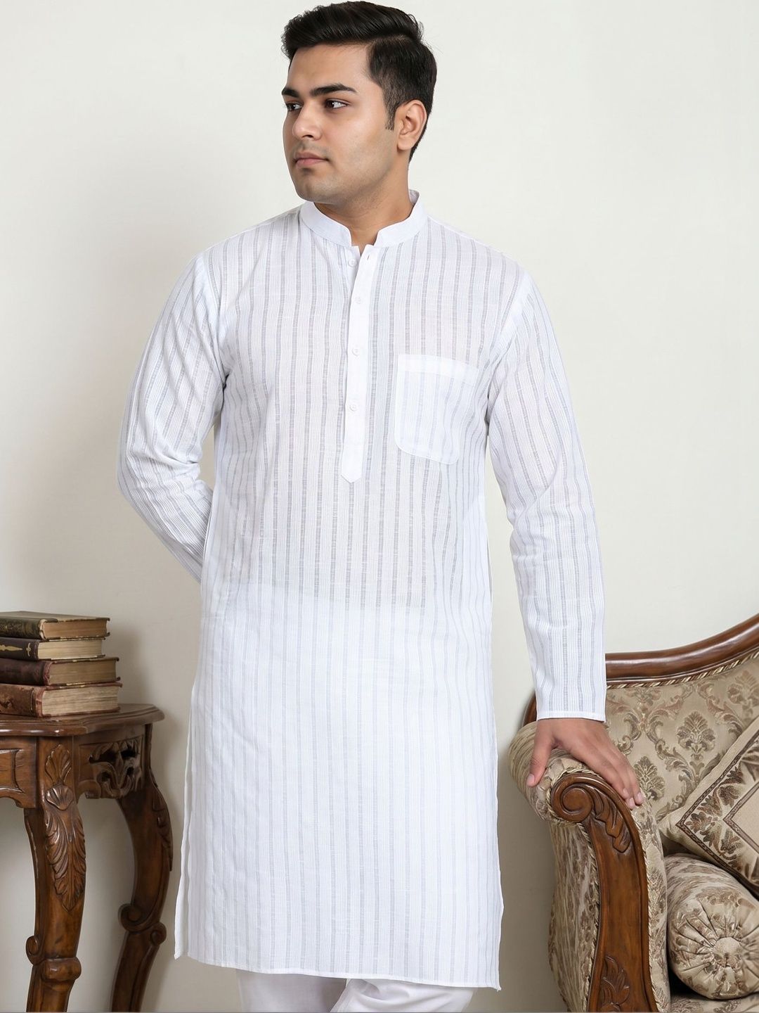 Jompers Men Striped Kurta