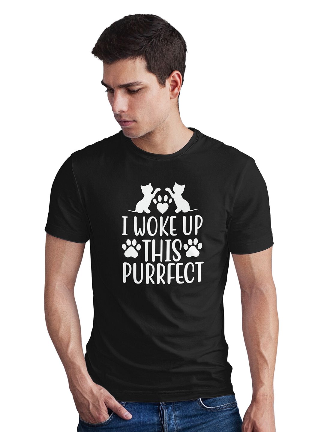 Seekbuylove Men Typography Printed Bio Finish T-shirt