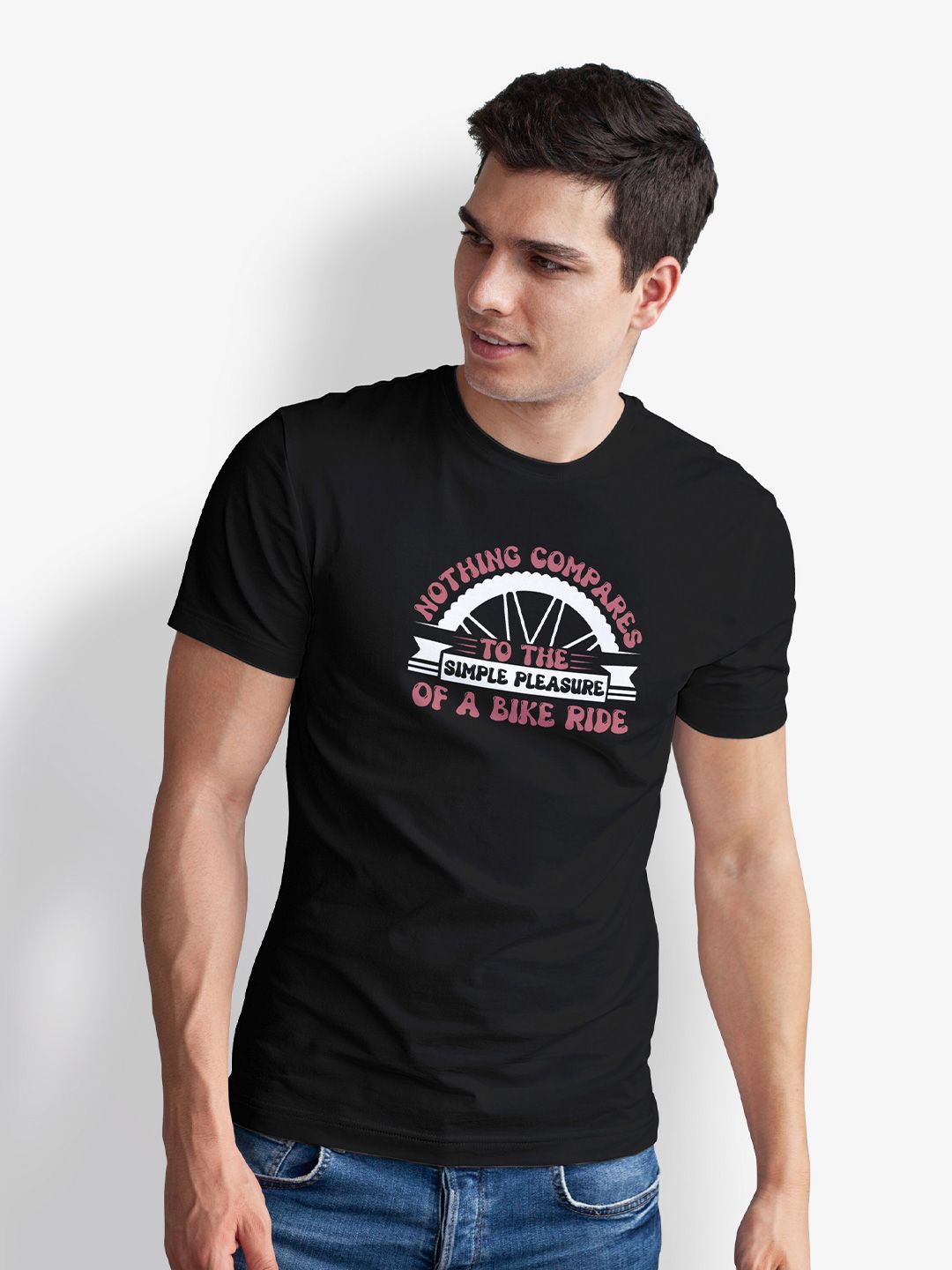 Seekbuylove Men Typography Printed Bio Finish T-shirt