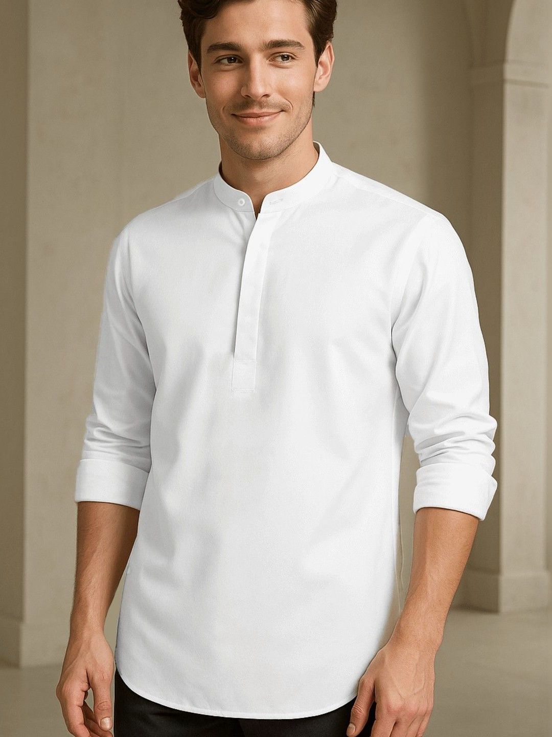 HE SPOKE Men Solid Everyday Cotton Blend 2-Way Stretch Casual Shirt