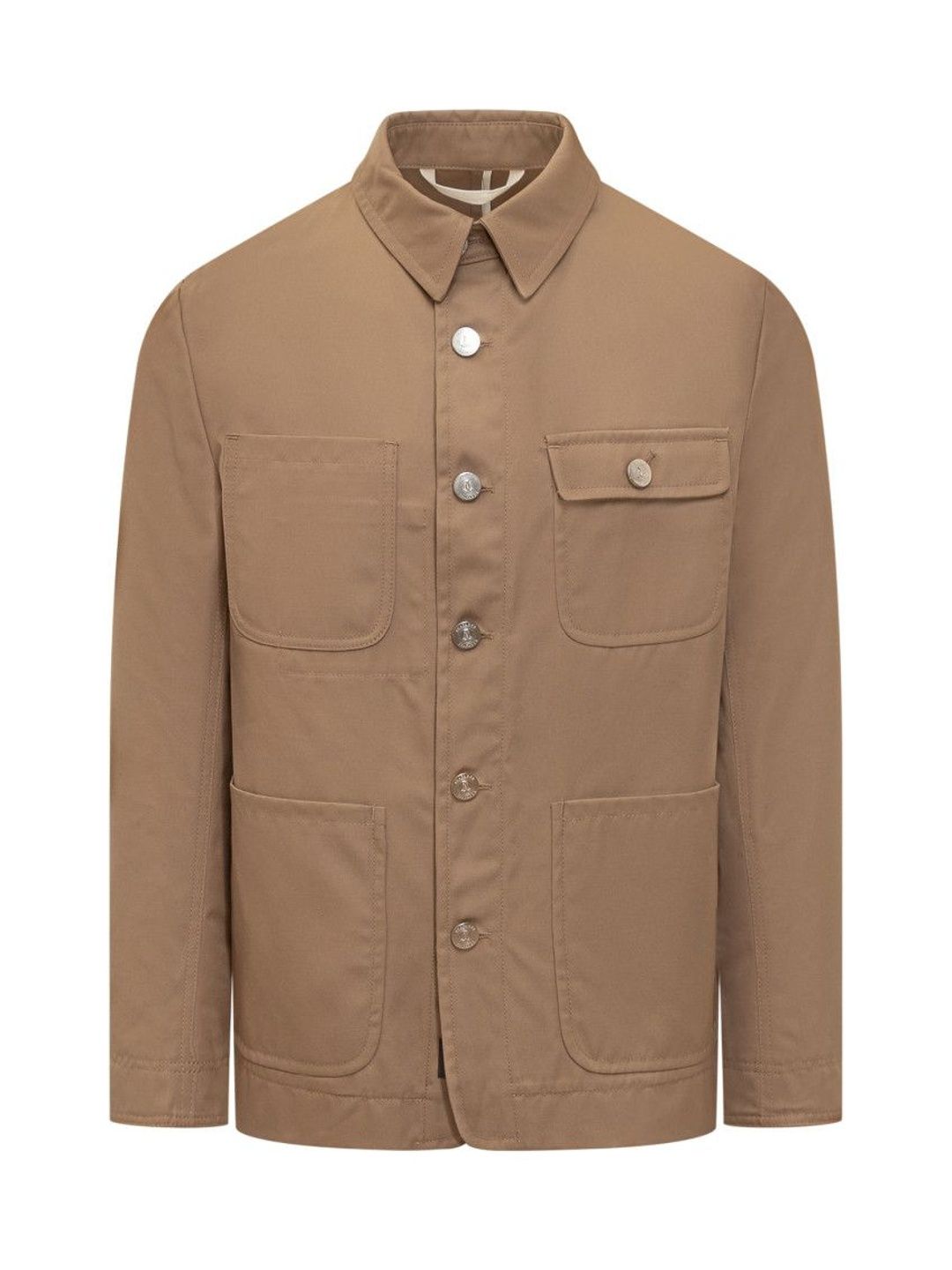 Seafarer Brown Solid Shirt Collar Jacket