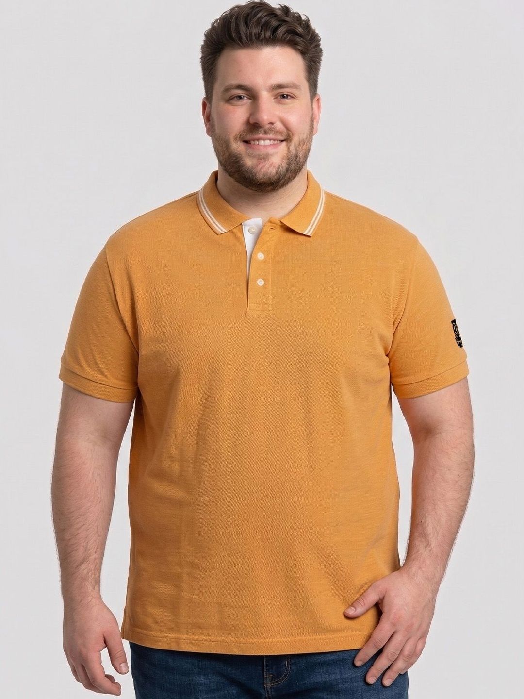 bigbanana Men Plus Size Polo Collar Anti Odour Pockets T-shirt