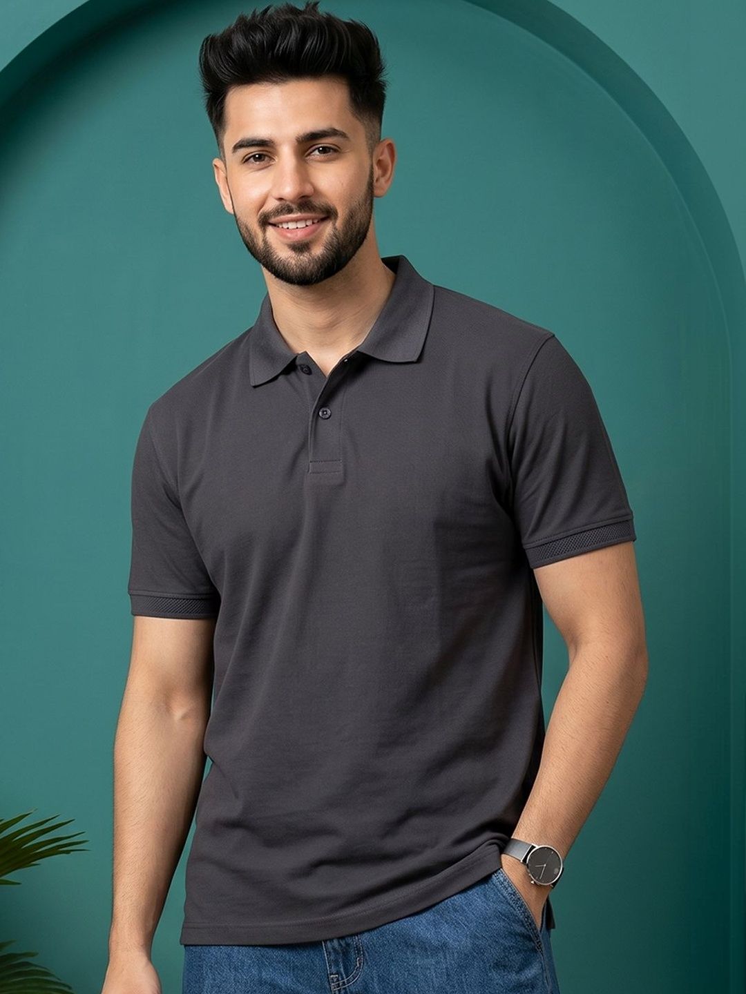 Moda Rapido Men Polo Collar T-shirt