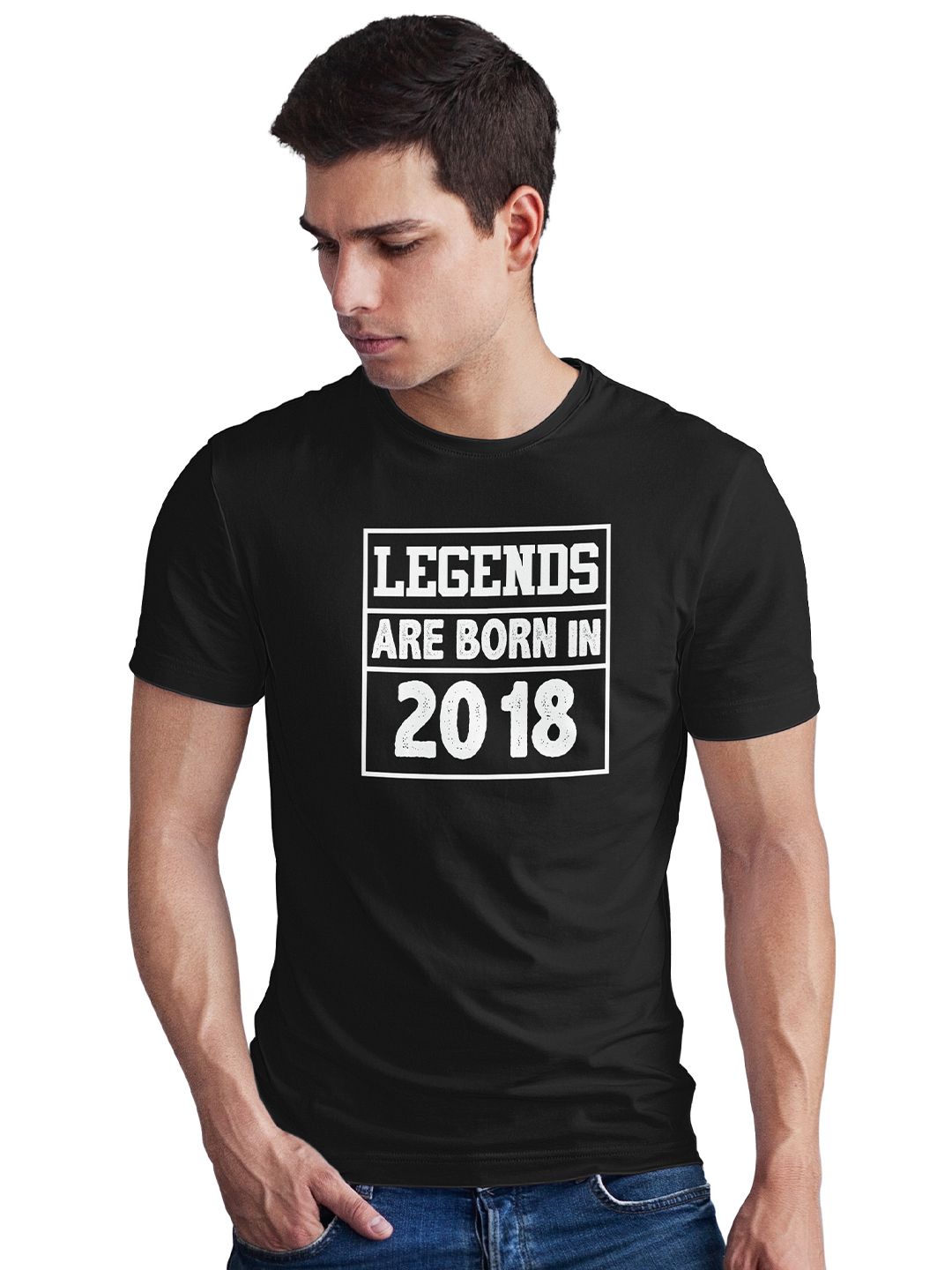 Seekbuylove Men Typography Printed Bio Finish T-shirt