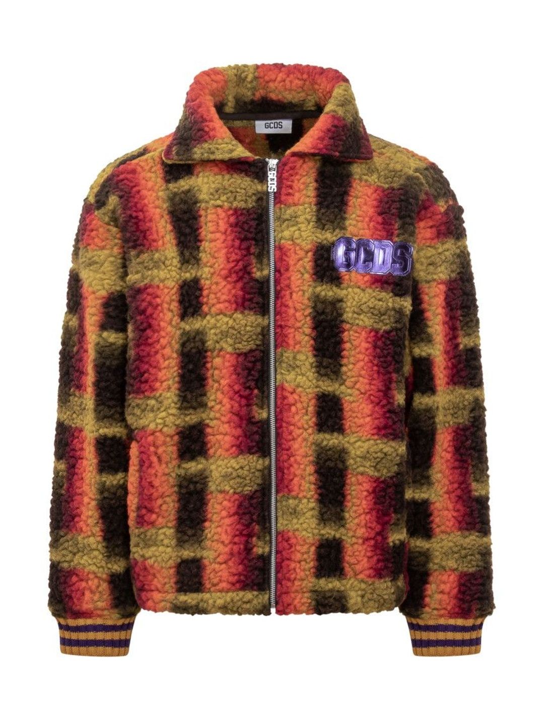 GCDS Multicolor Checks Shirt Collar Jacket