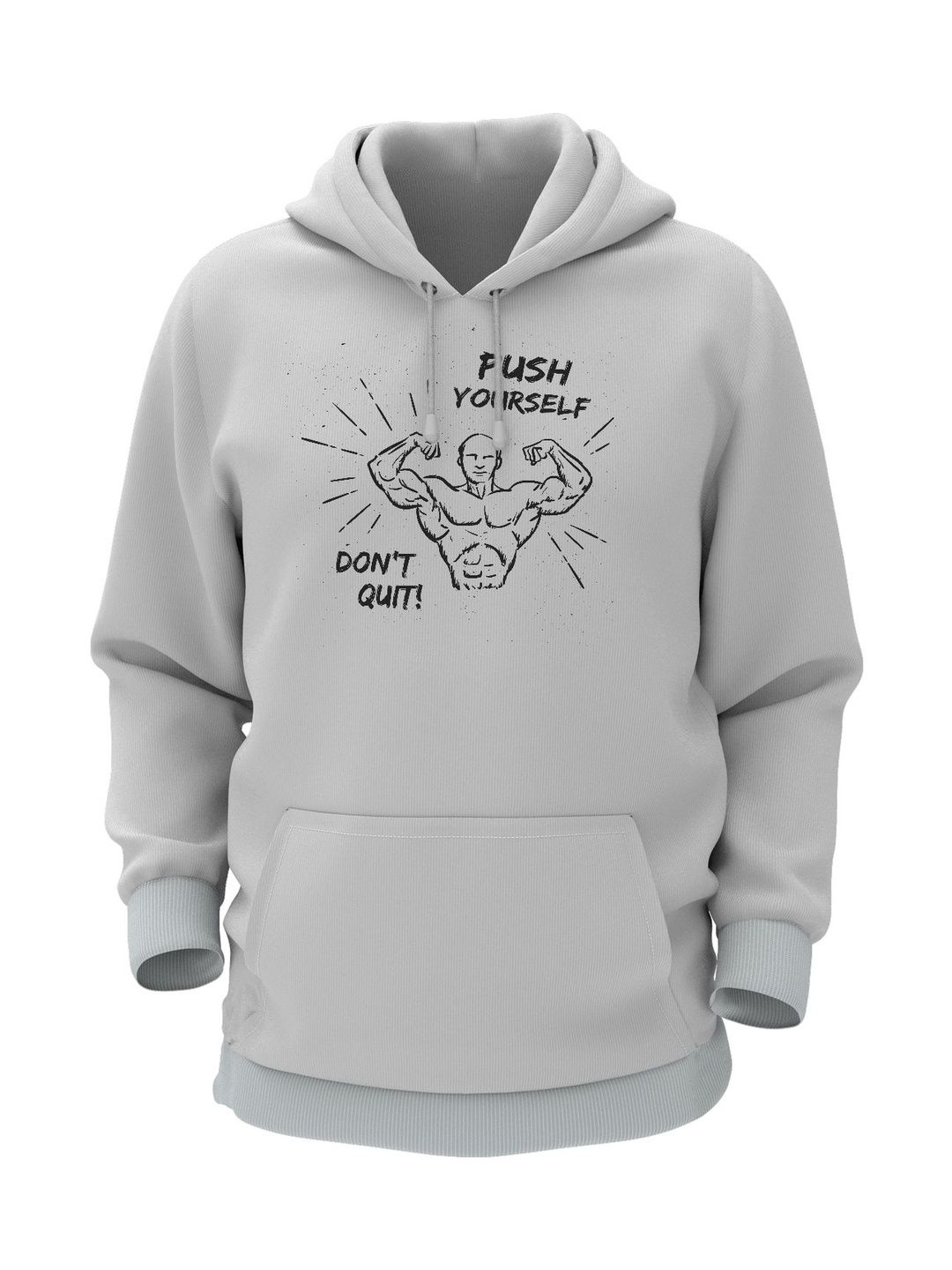 THE PRINT PLATTER Men Printed Hooded Sweatshirt