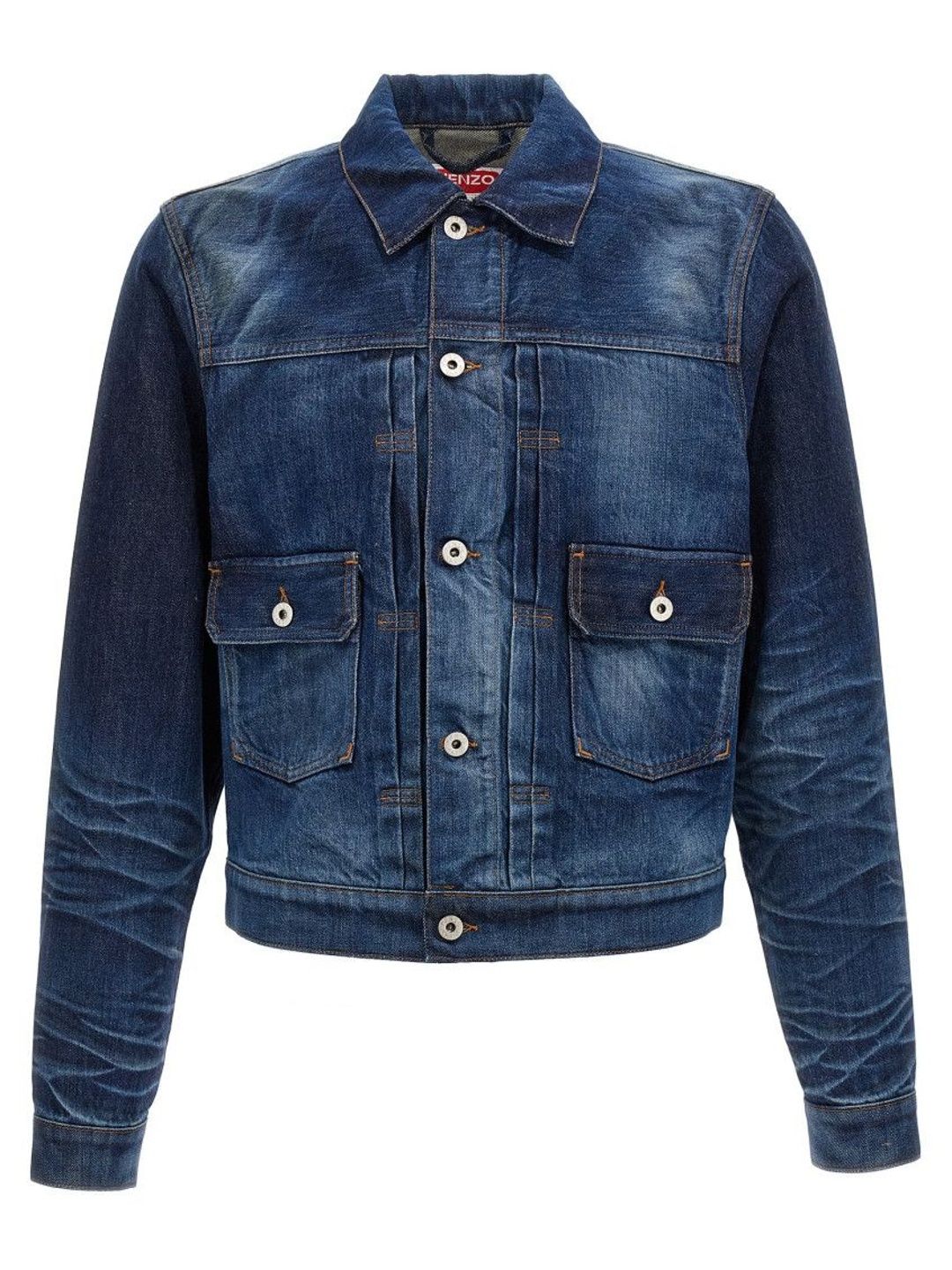KENZO Blue Shirt Collar Jackets