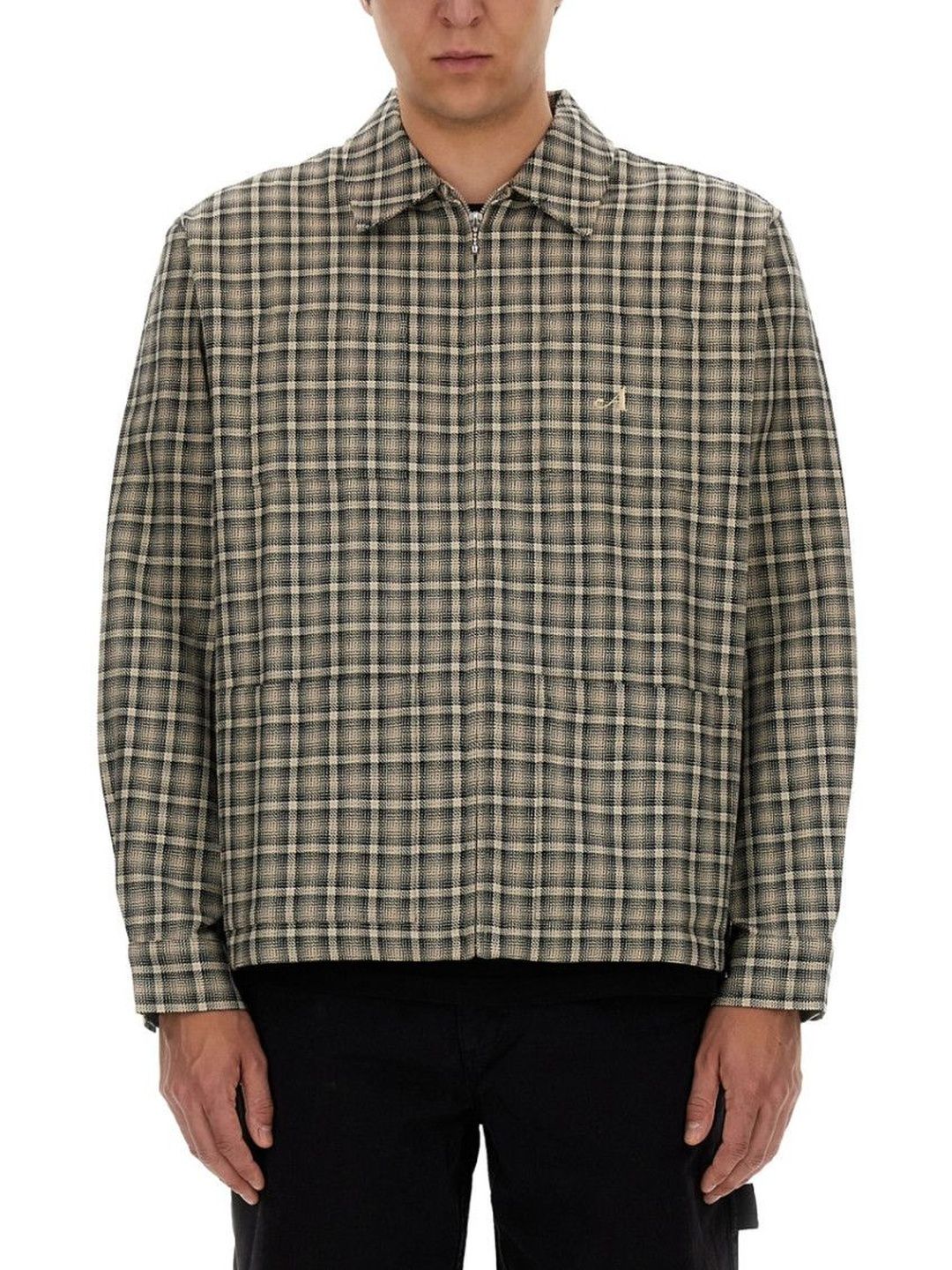 Awake Ny Brown Plaid Shirt Collar Jacket