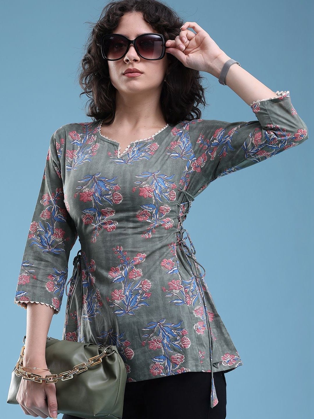 Buy LIMEROAD Floral Print Cotton Top - Tops for Women 43166396