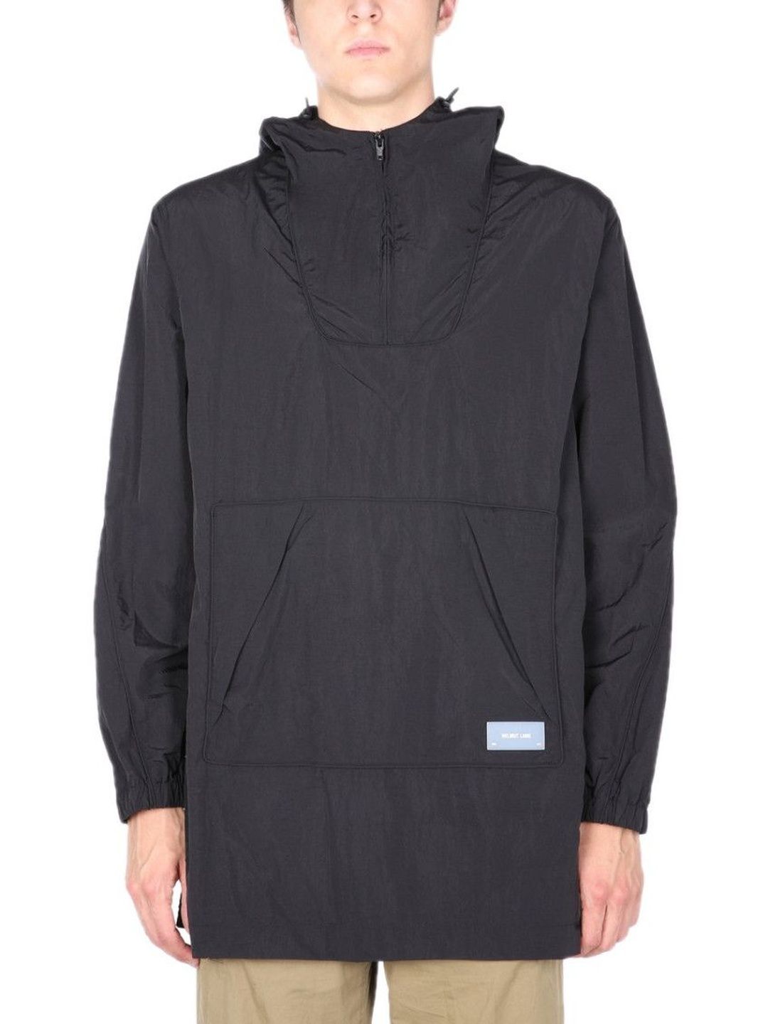 Helmut Lang Black Logo Hood Jackets