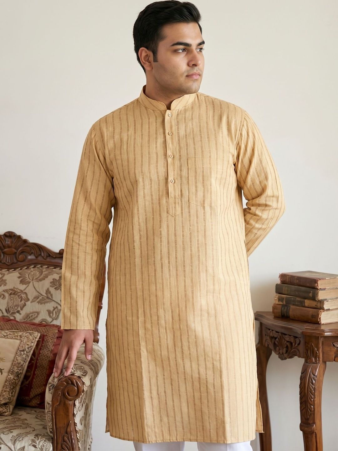 Jompers Men Striped Kurta