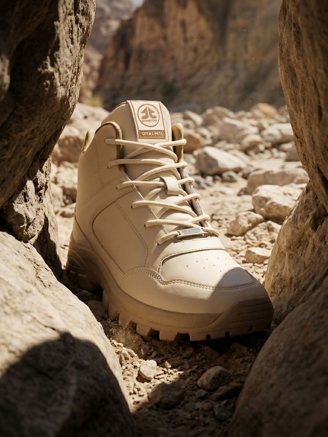 OFF LIMITS Magnum Opus Beige Synthetic Trekking Shoes