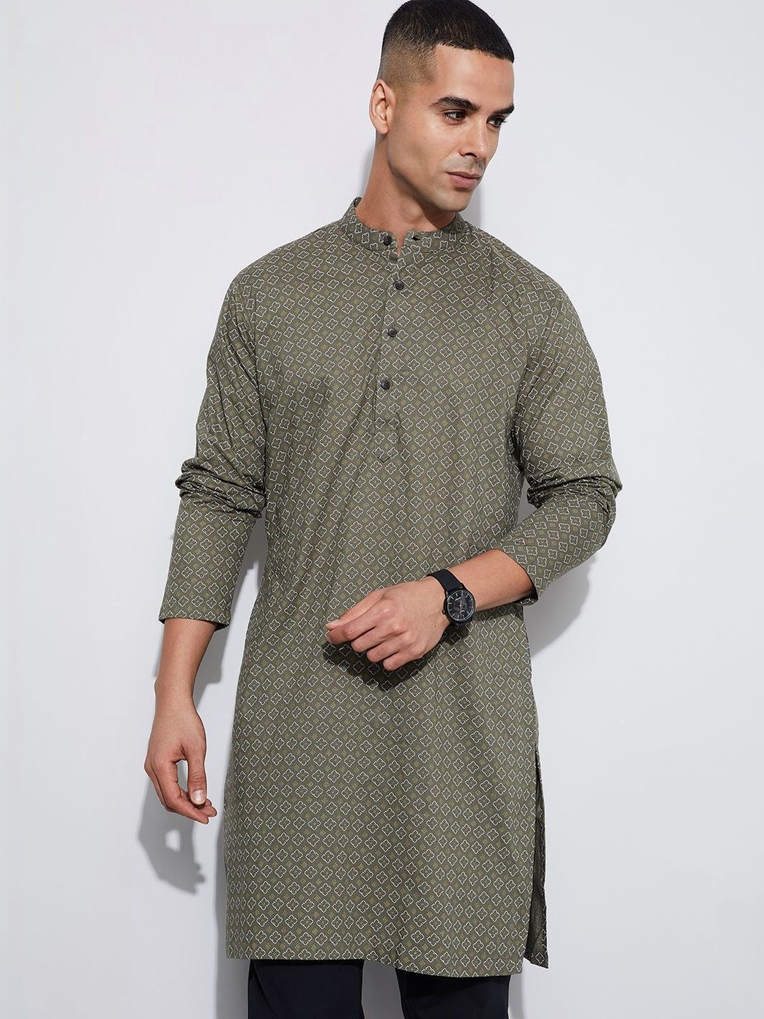Melange by Lifestyle Men Geometric Printed Kurta